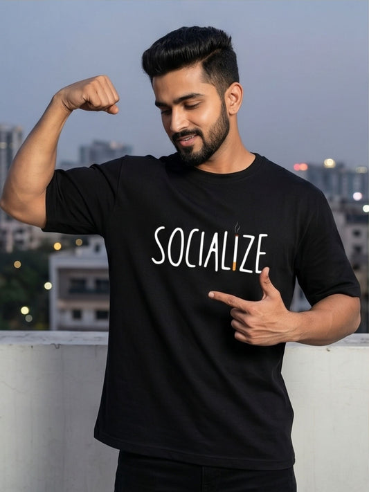 The "Socialize" Oversized Heavyweight Tee