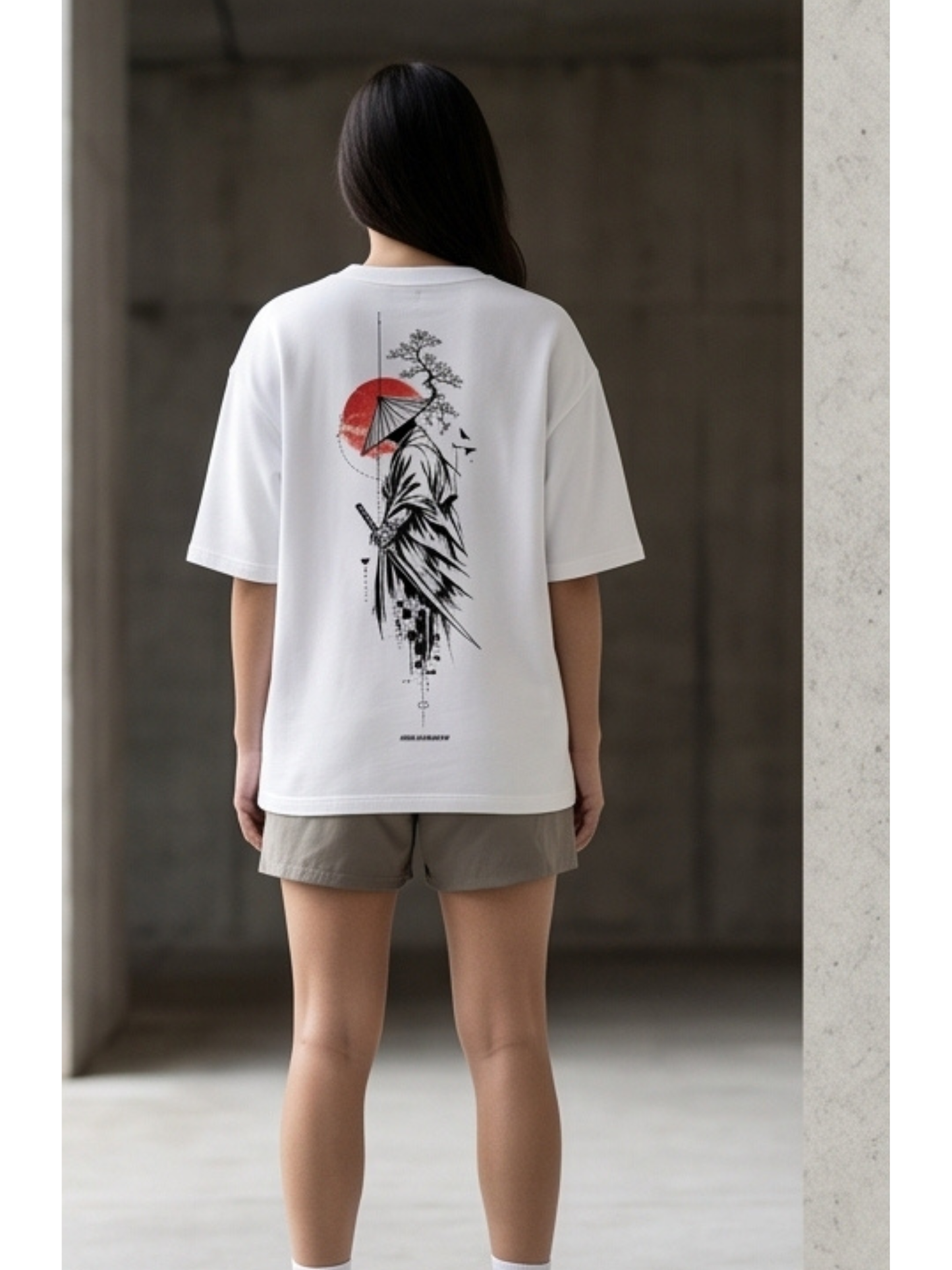 DUnbond label White Oversize T-Shirt Graphic Design