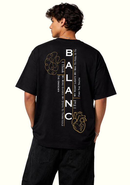 Dunbond label Black and white Oversize T-Shirt// Blance