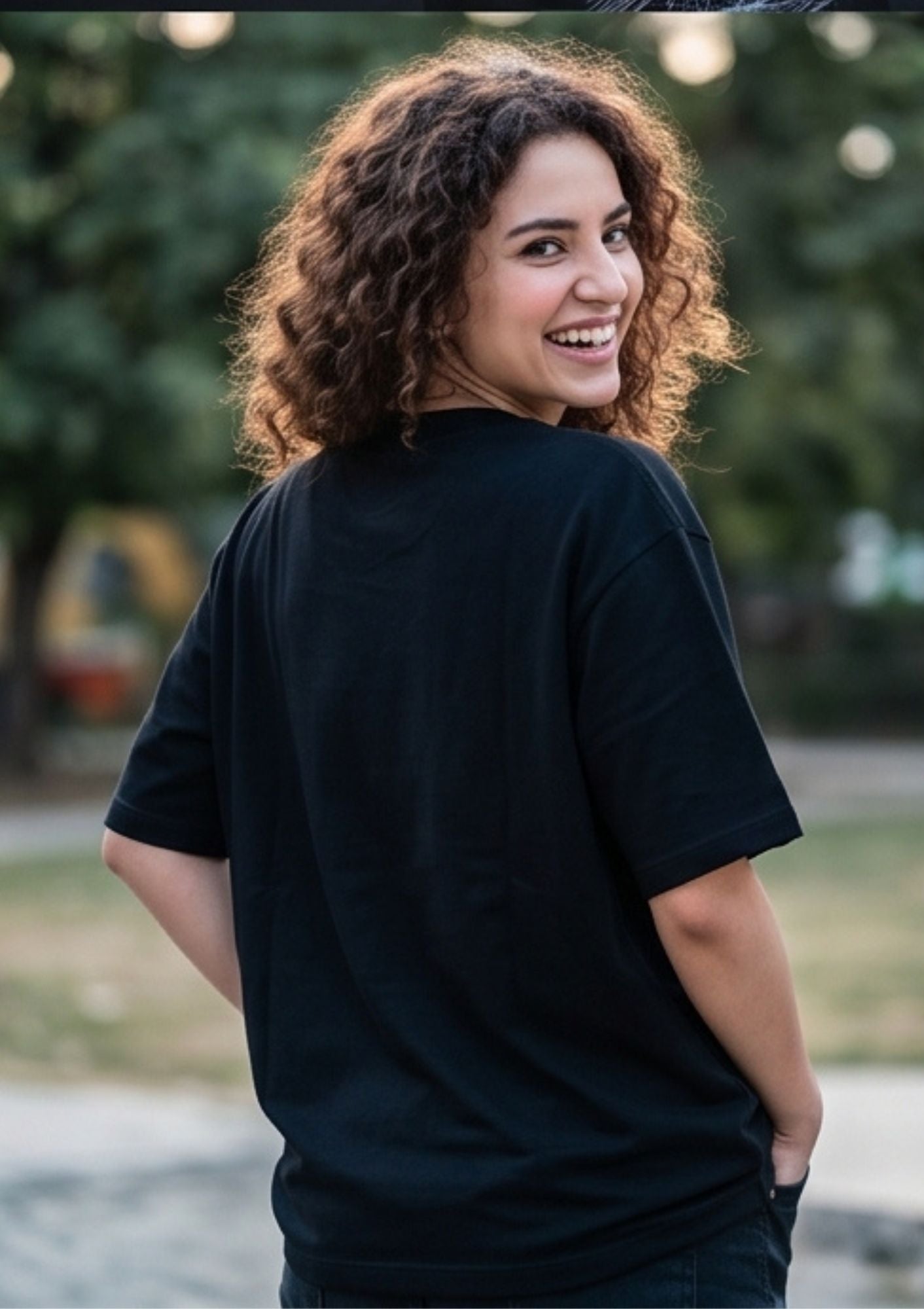 Dunbond label OVERSIZED Fit Black T-Shirt with graphic design Front