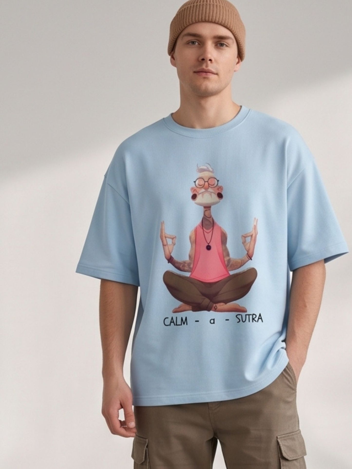 Dunbond label White & Black calm-a-sutra an Oversized tee