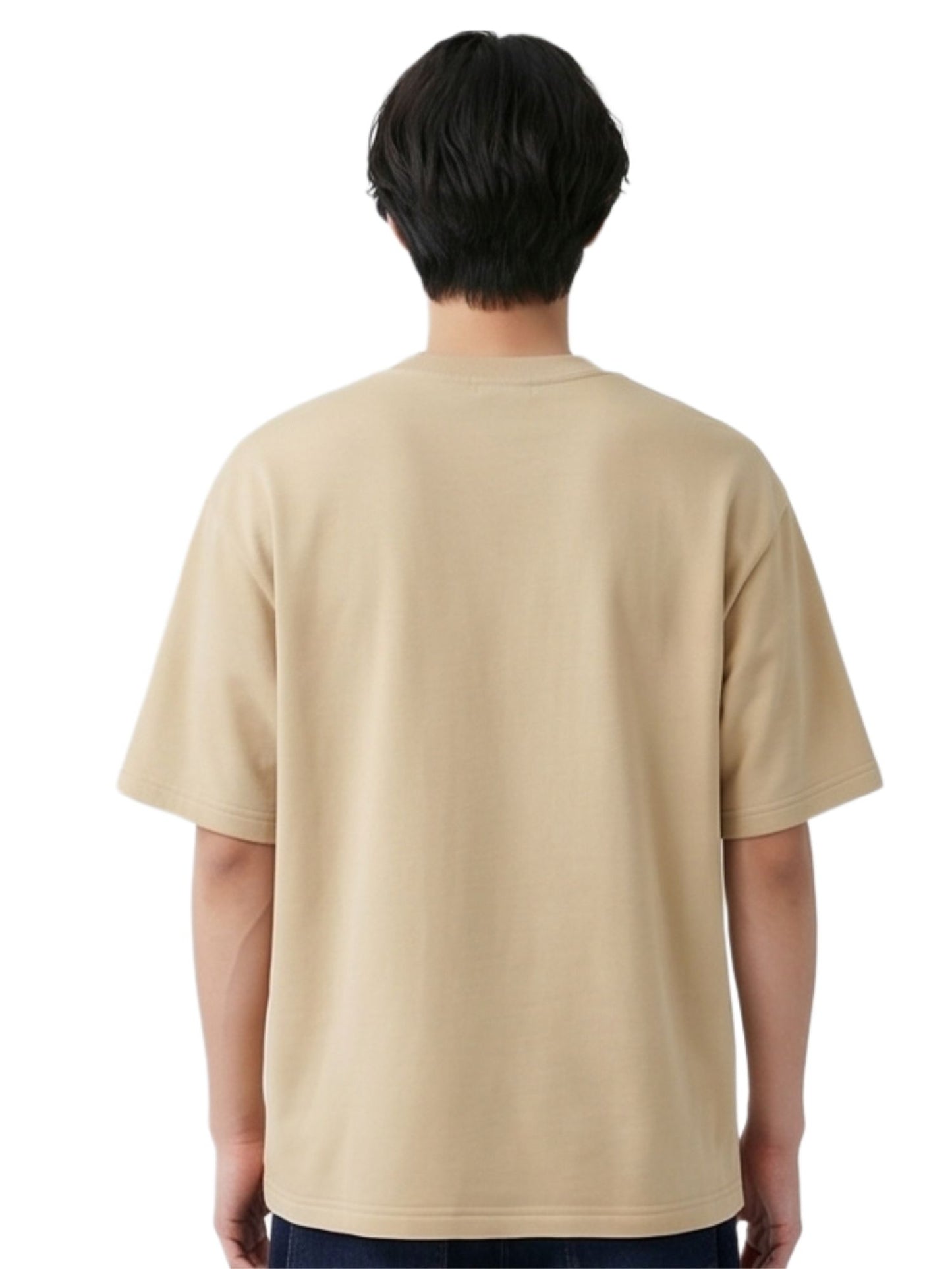 Dunbond label Beige and Pastel Blue T-Shirt// New // Solid plain
