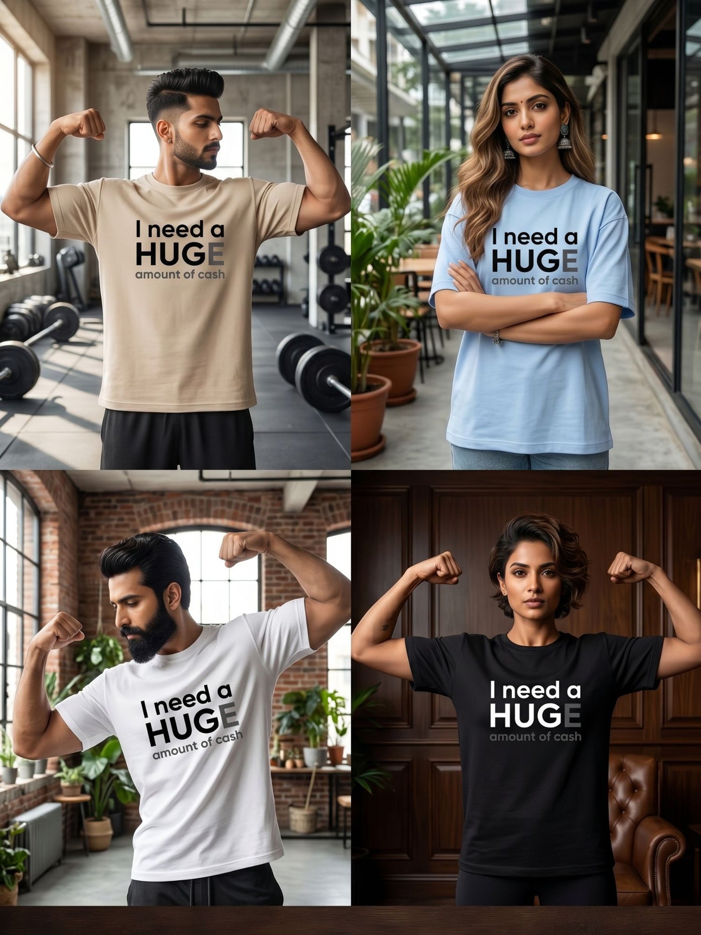 The "Huge Cash" Oversized Heavyweight Tee