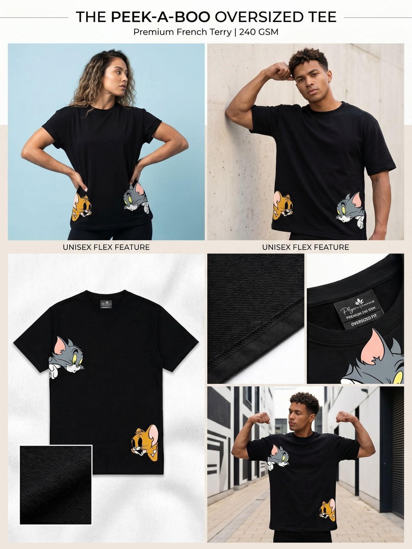The "TOM AND JERRY" Oversized Heavyweight Tee