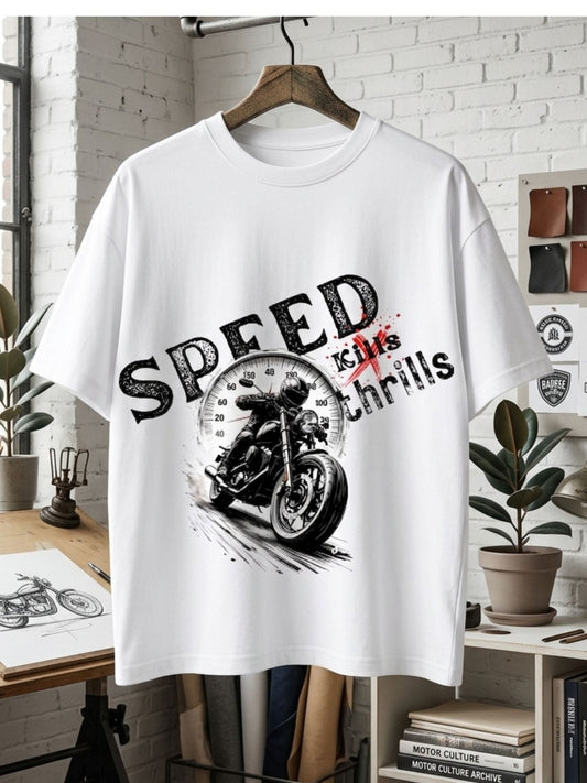 The "Speed Kills Thrills" Essential Tee DUnbond label