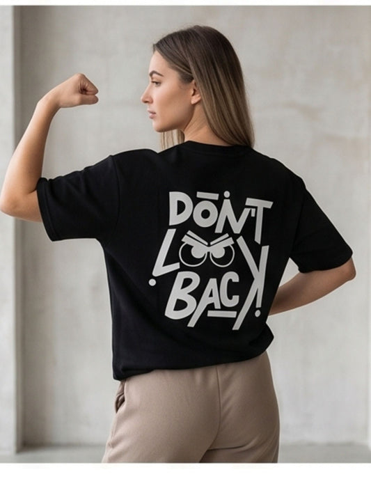 Dunbond label Oversize Colour printed T-Shirt // Dont Look Back