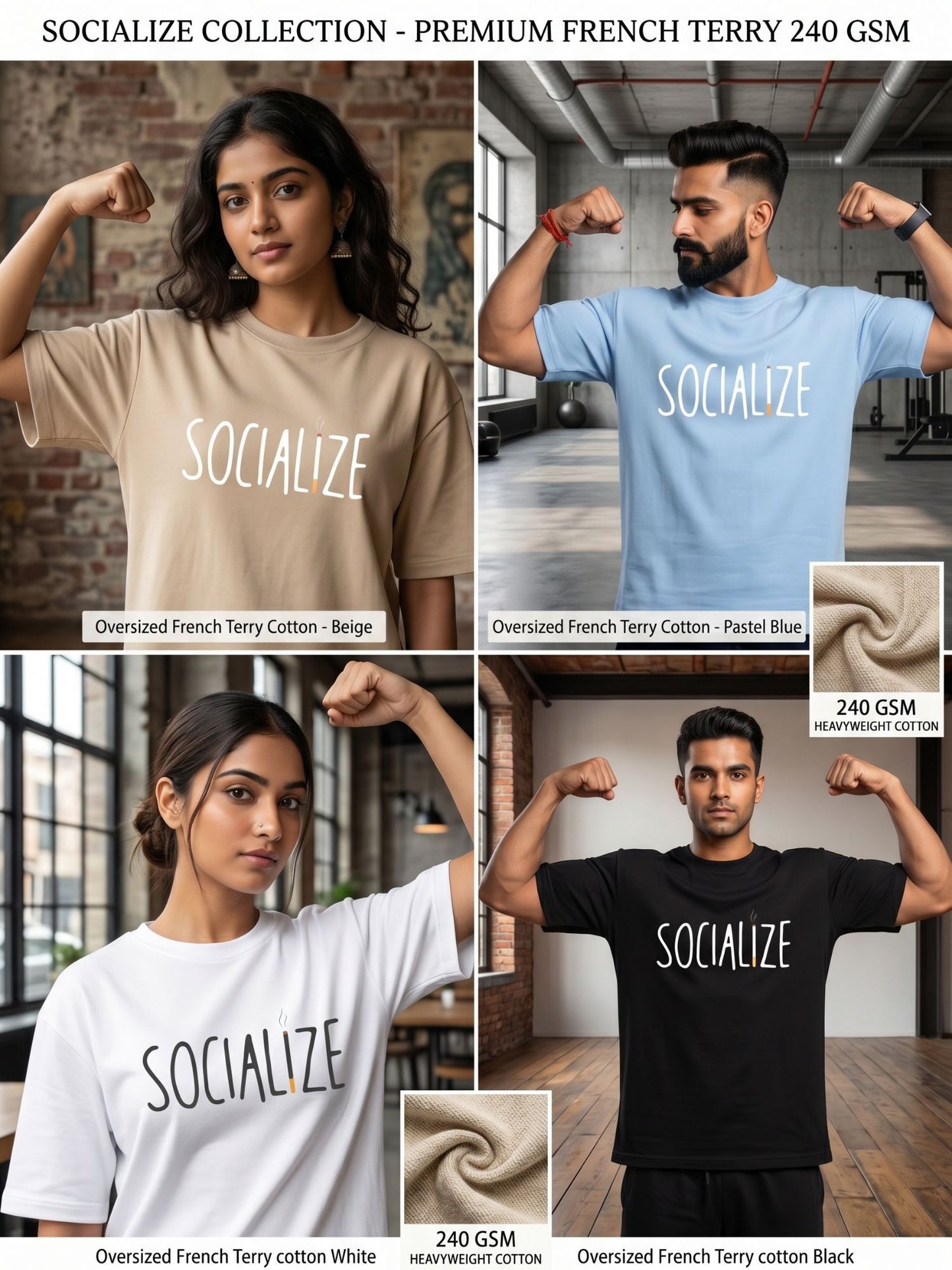 The "Socialize" Oversized Heavyweight Tee
