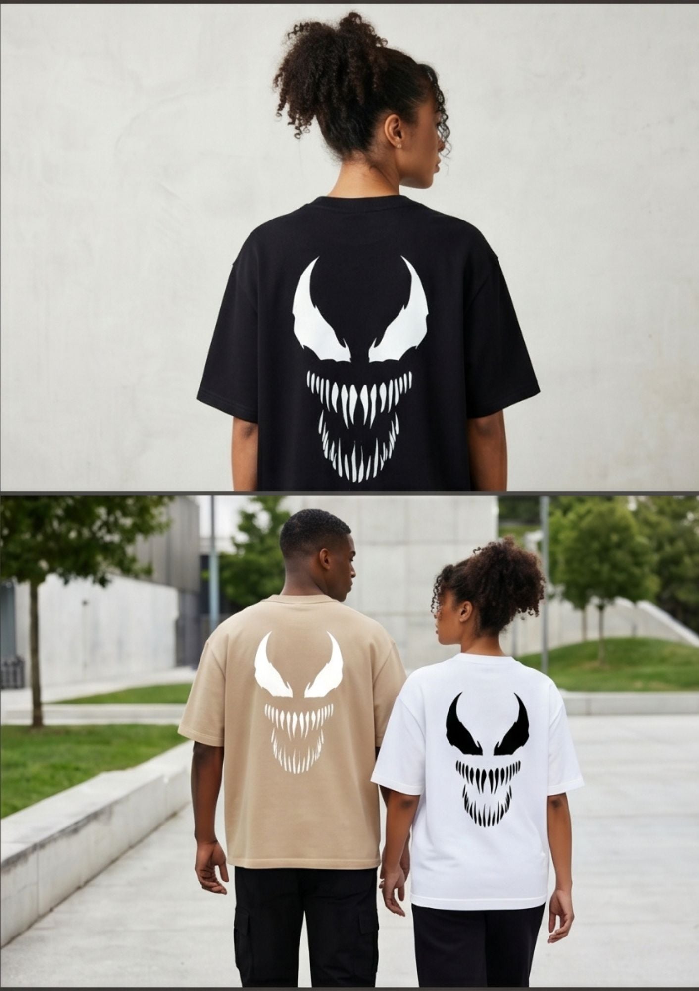 Dunbond label Black Oversize T-Shirt//Venom head