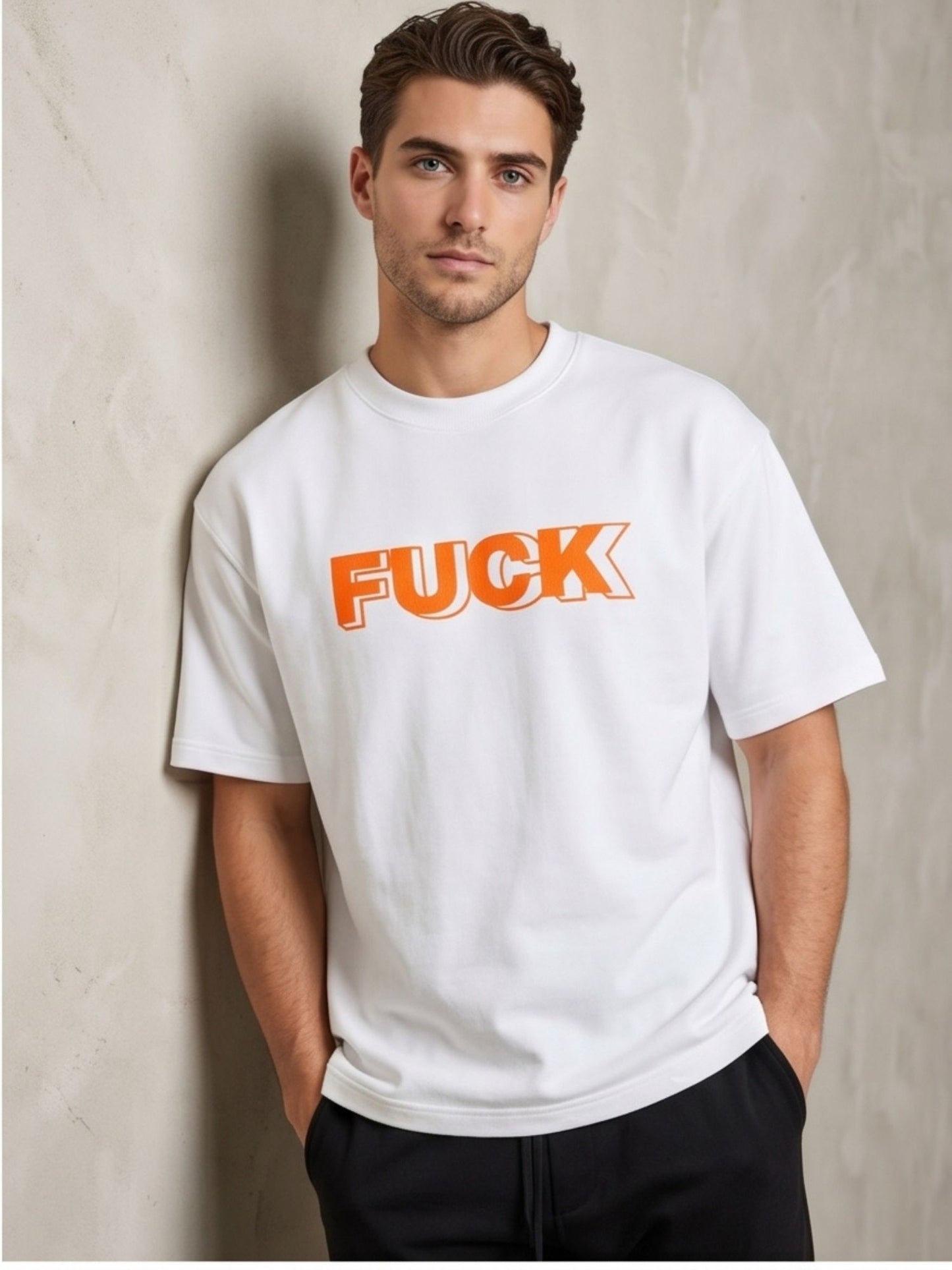 Dunbond label  Oversize T-Shirt // FUCK