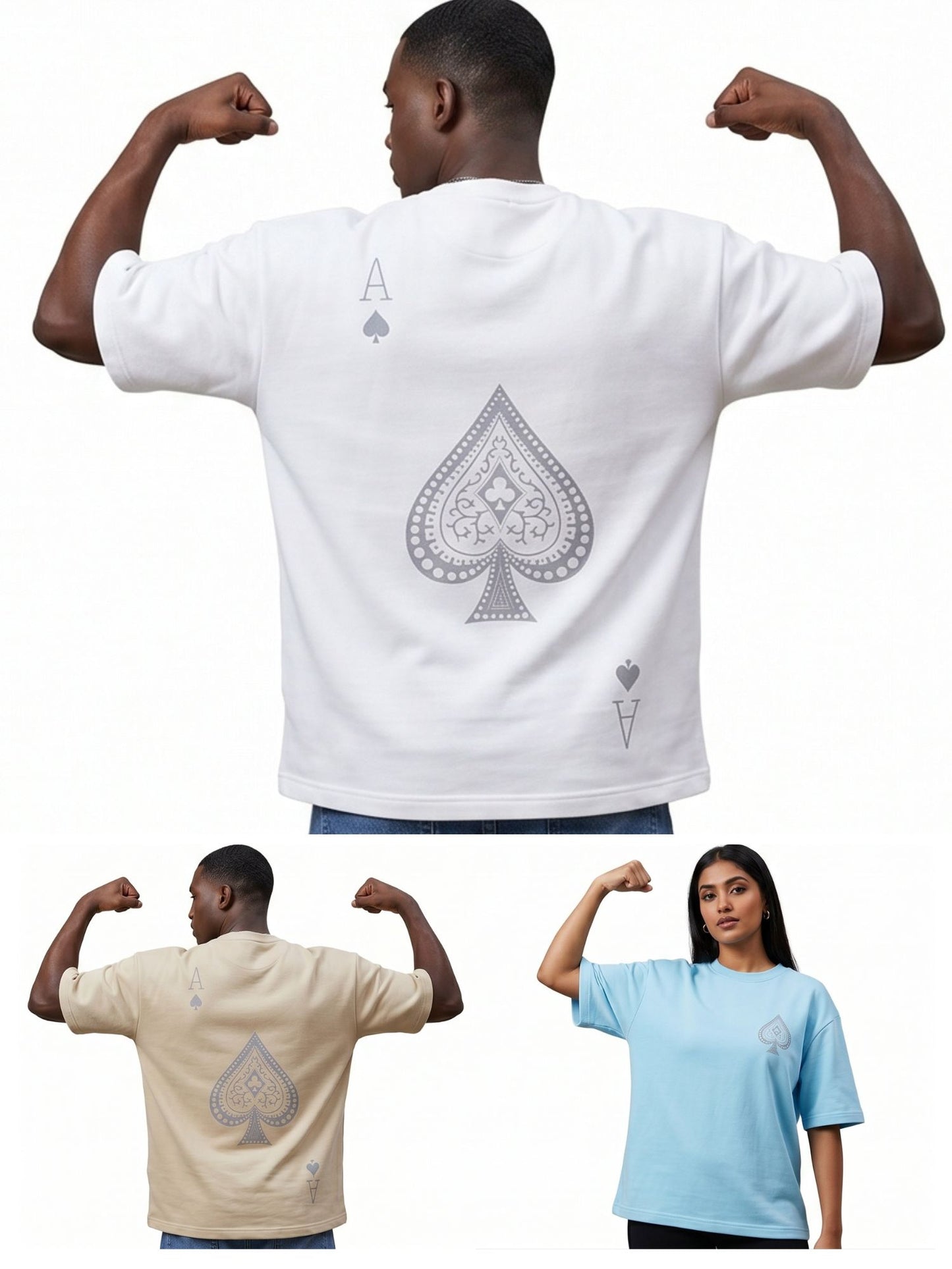 Dunbond label Oversized colour  Ikka printed T-Shirt