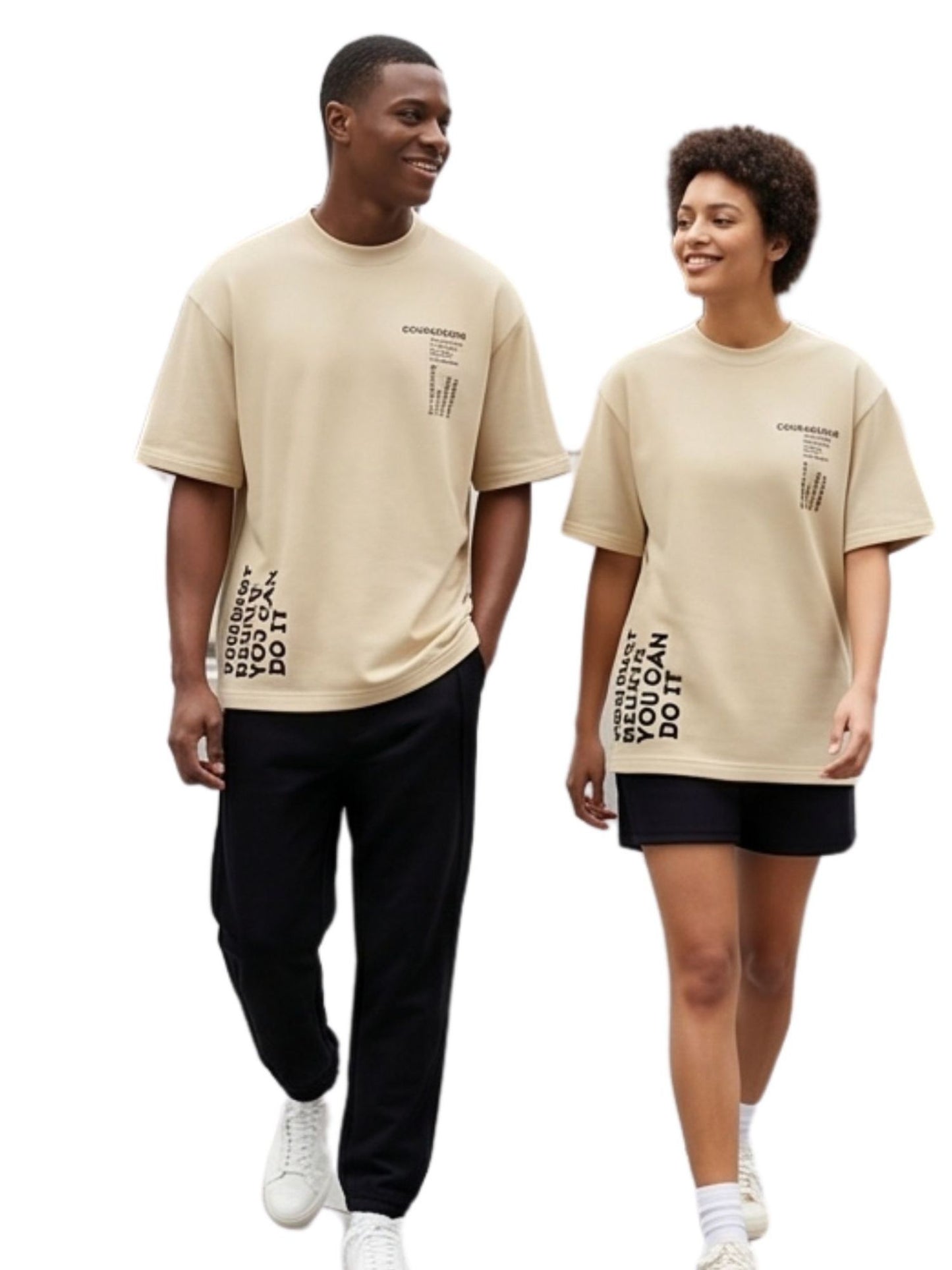 Dunbond label Oversized Colour Typography printed T-Shirt You Must belive