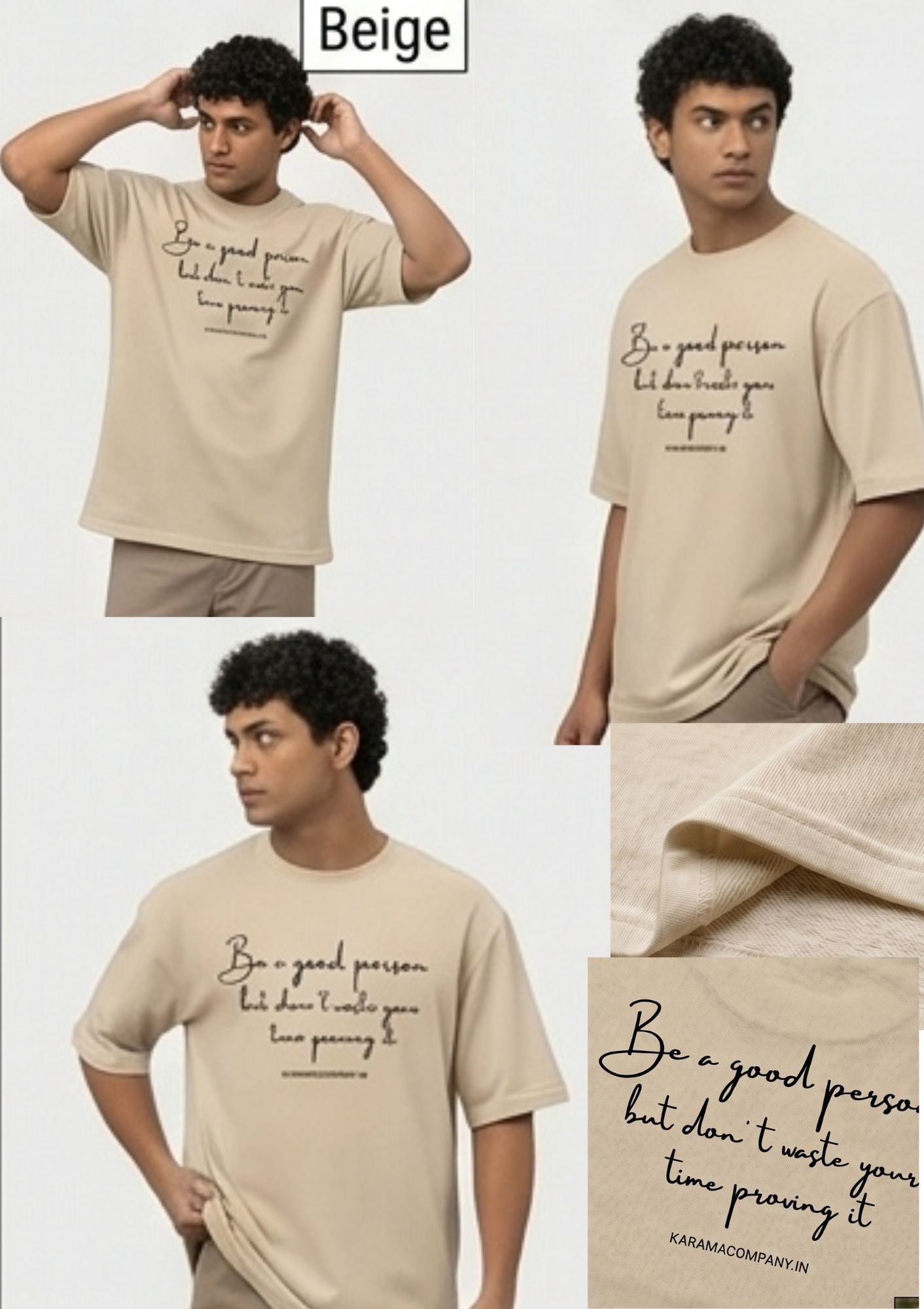 Dunbond labelOversize T-Shirt // BE A GOOD PERSON
