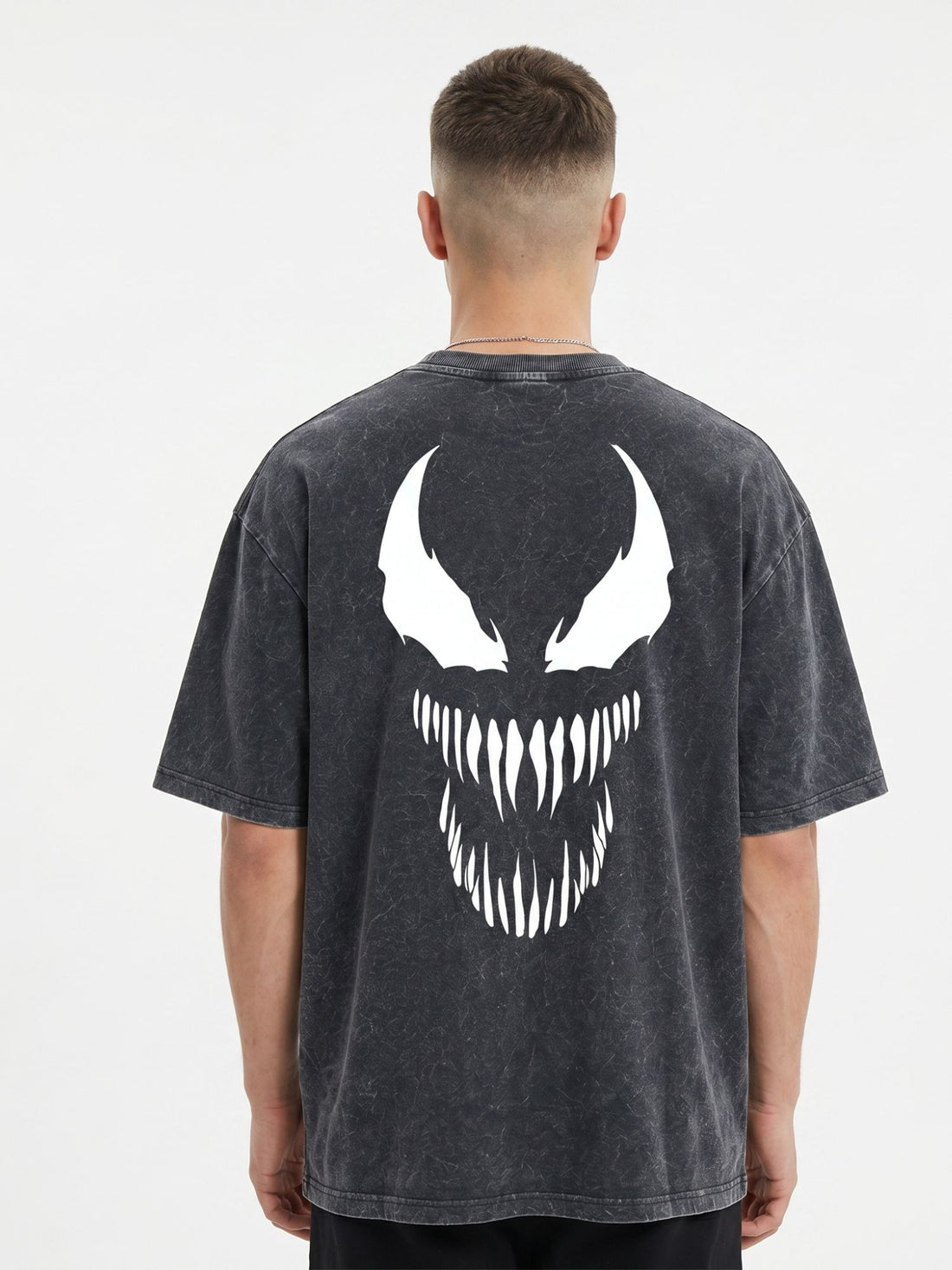 Venom Phantom Oversized Acid Wash T-Shirt