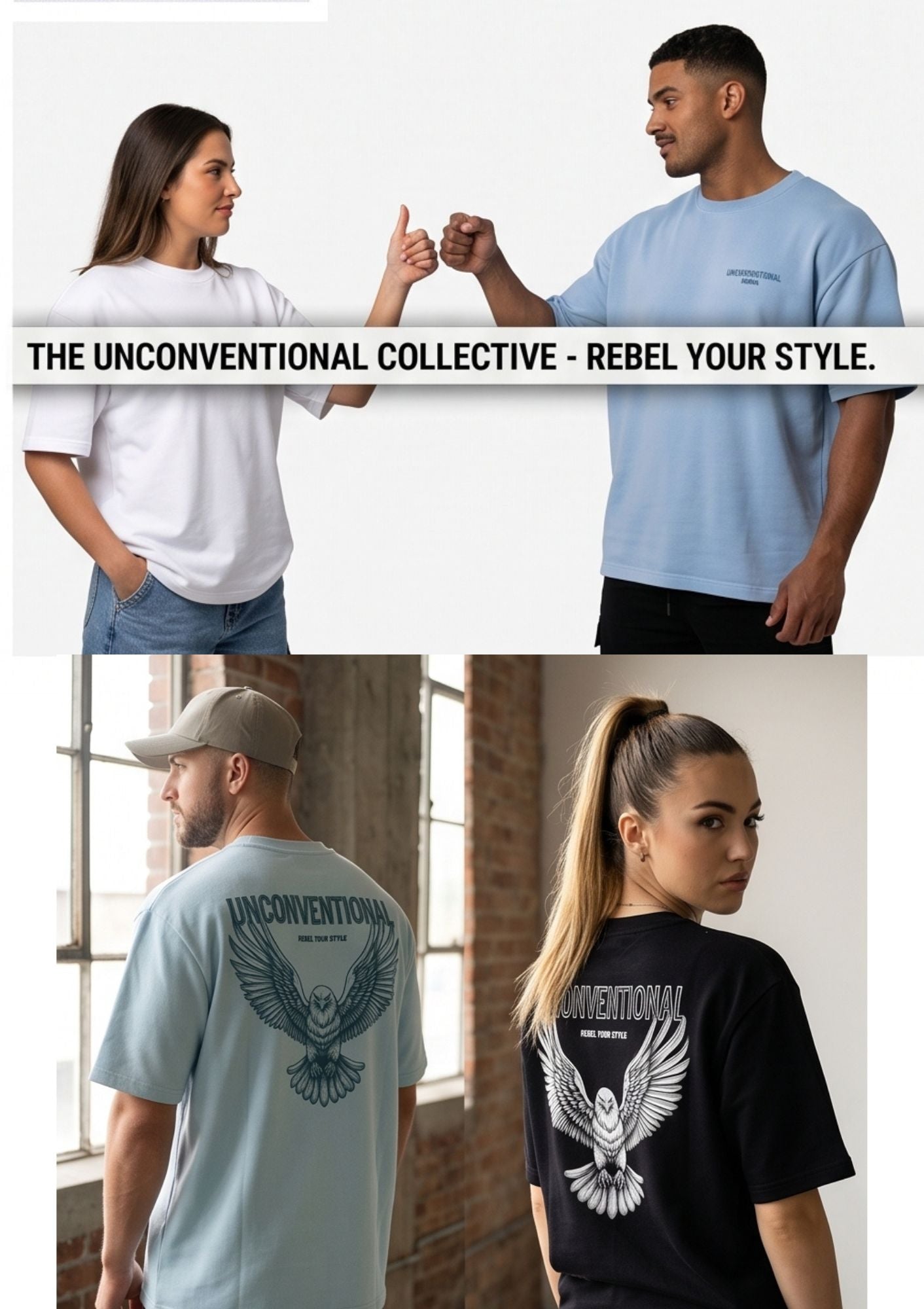Dunbond label Black and white Oversize T-Shirt// inconventional