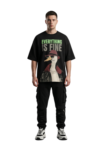 Everything Is Fine – Duck Attitude Oversized Tee