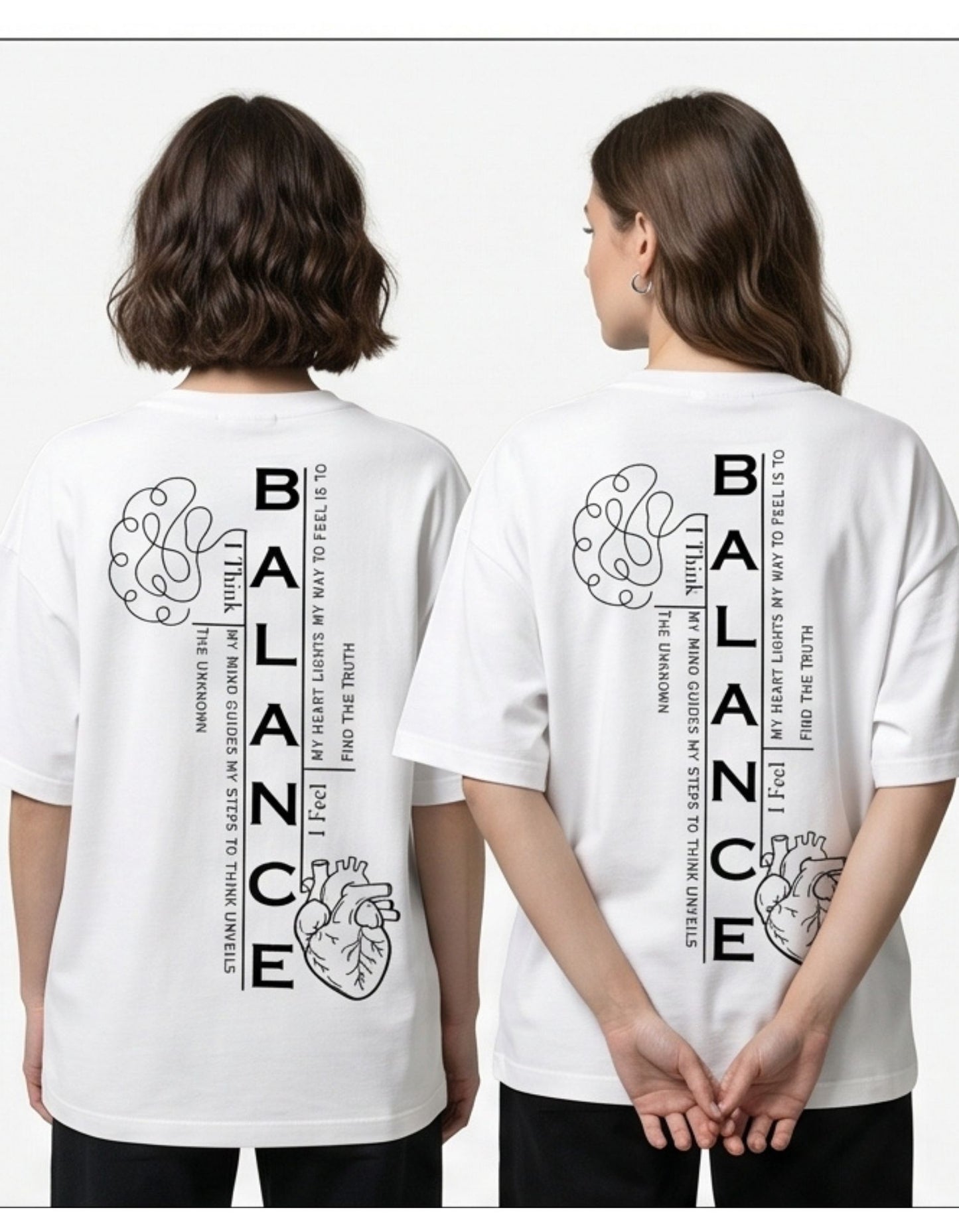 Dunbond label Black and white Oversize T-Shirt// Blance