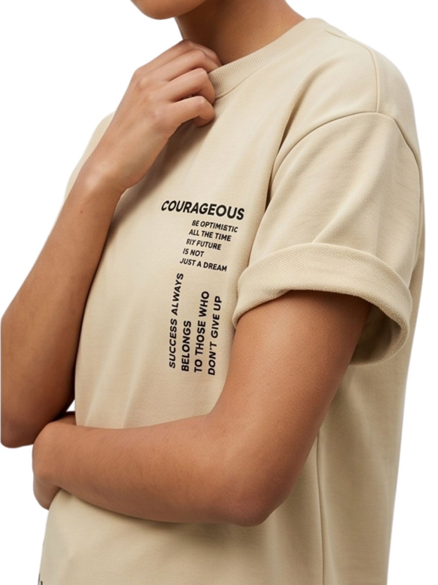 Dunbond label Oversized Colour Typography printed T-Shirt You Must belive