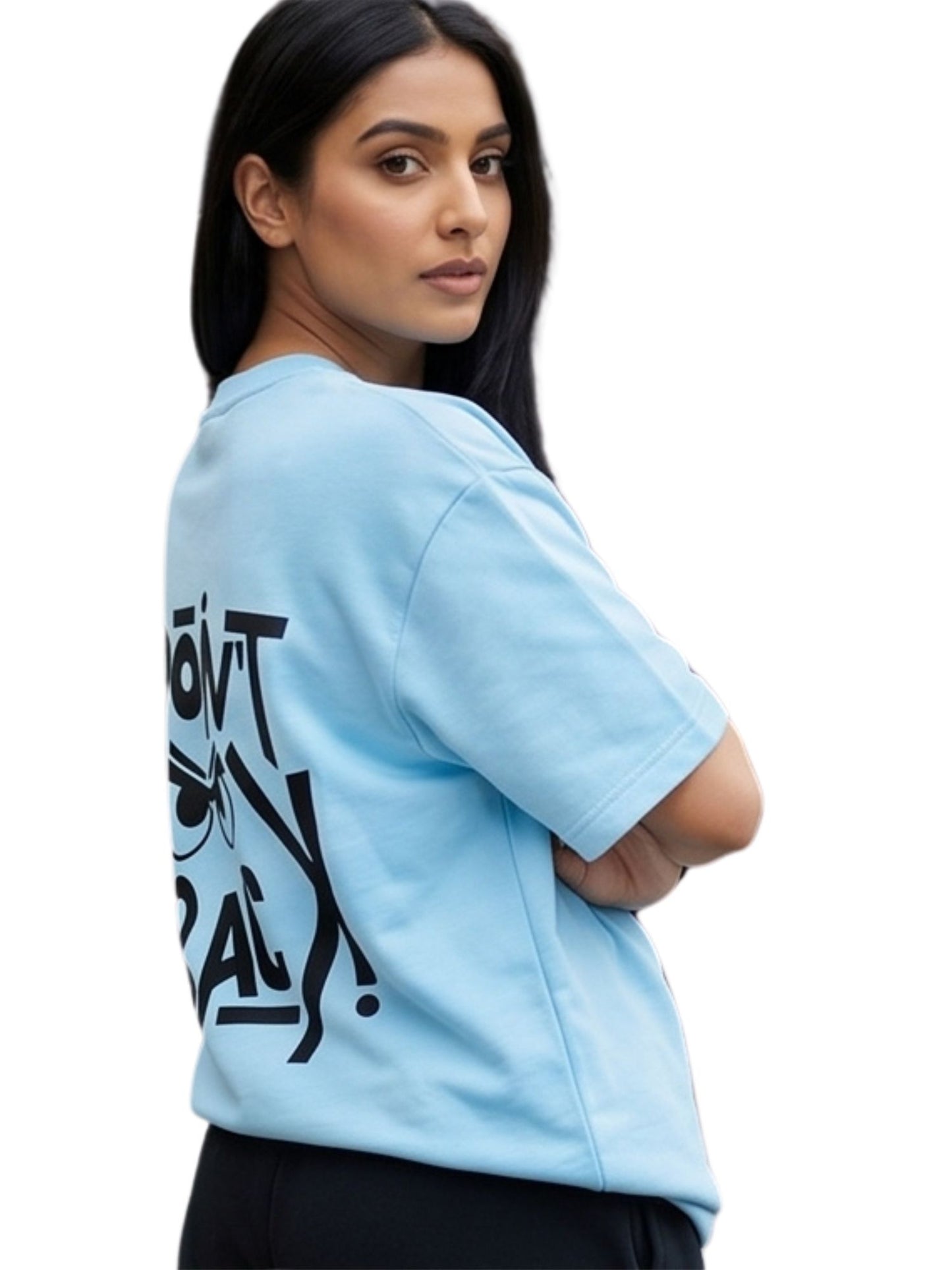 Dunbond label Oversize Colour printed T-Shirt // Dont Look Back