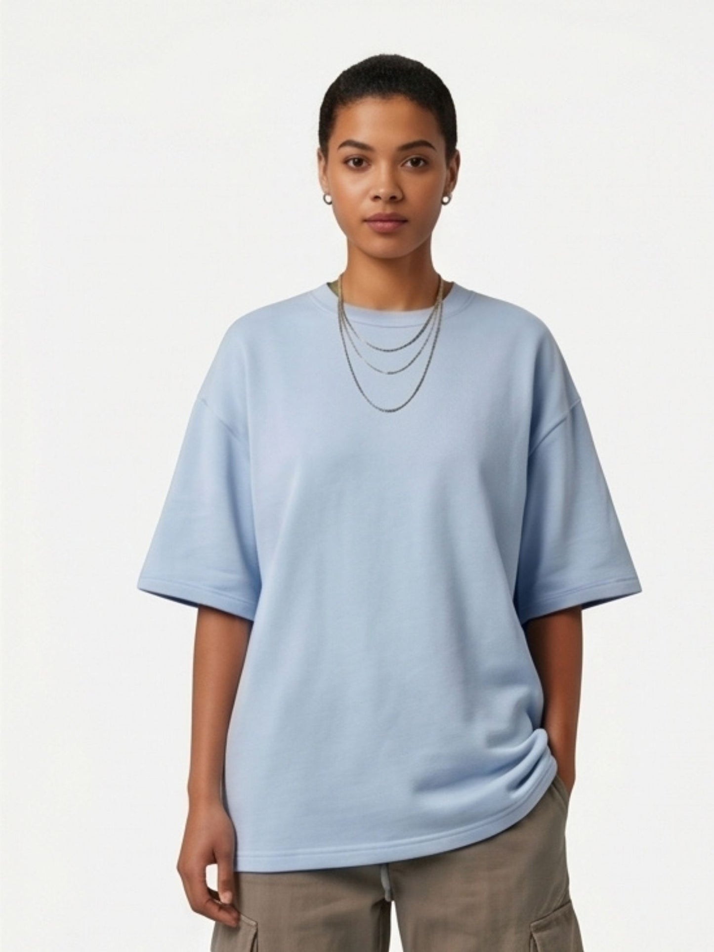 DUnbond label White Oversize T-Shirt Graphic Design