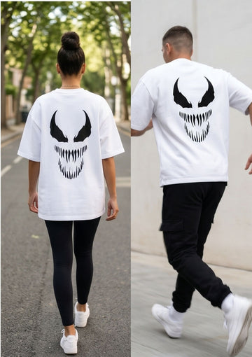 Dunbond label Black Oversize T-Shirt//Venom head