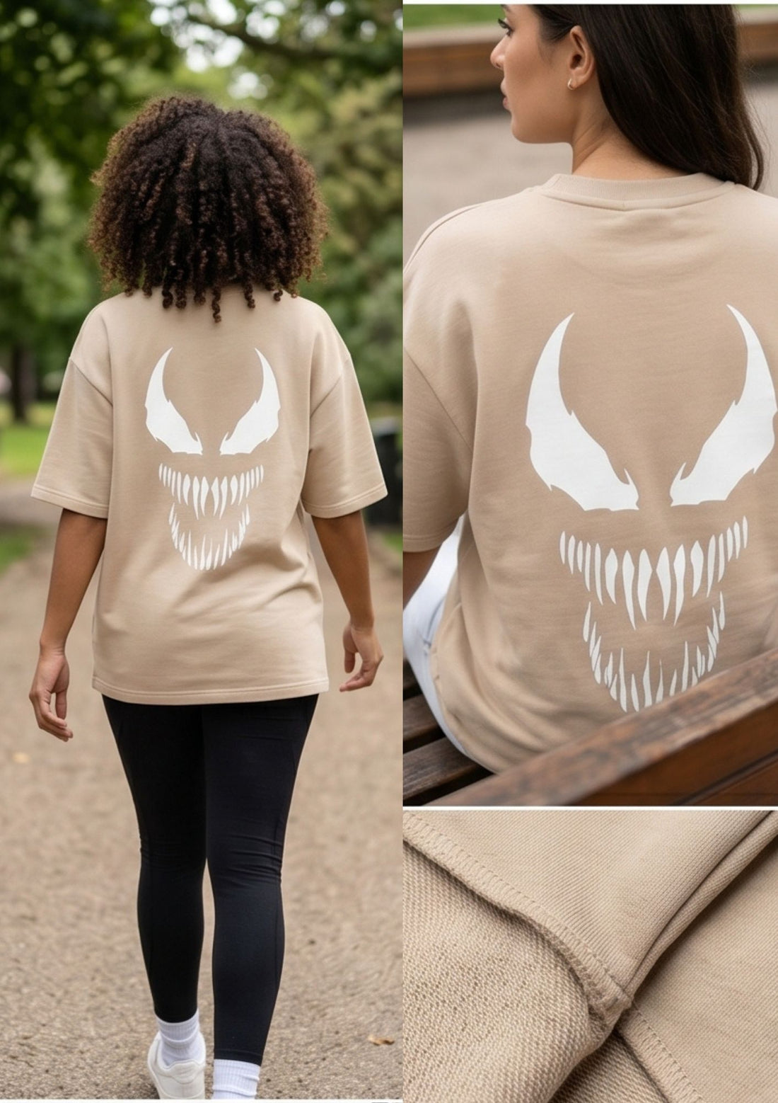 Dunbond label Black Oversize T-Shirt//Venom head