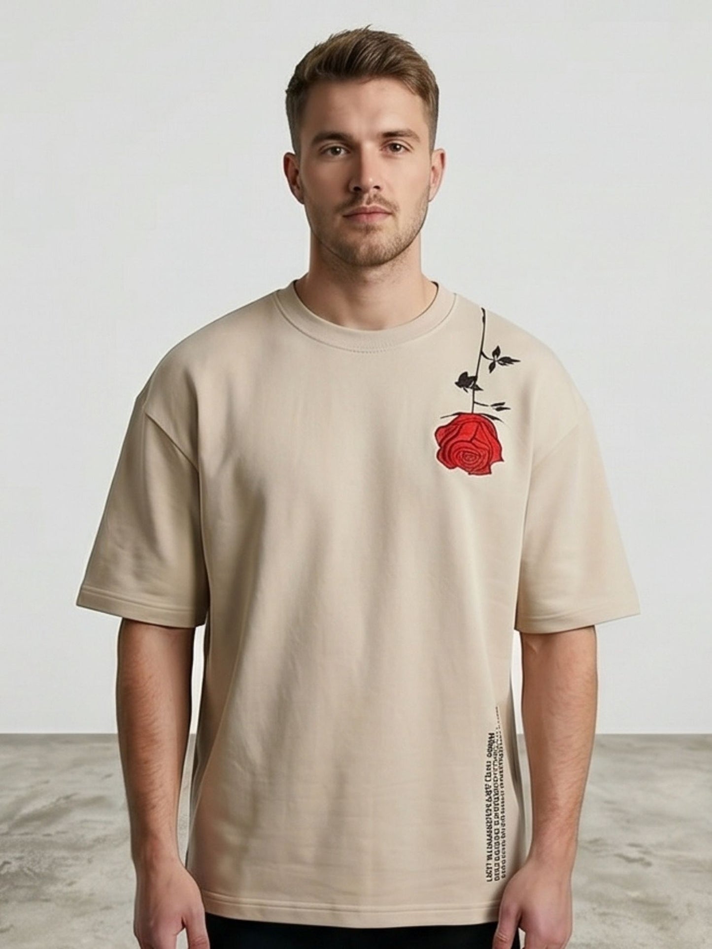 Dunbond label Oversize Shakespares Garden Typography and graphic T-Shirt