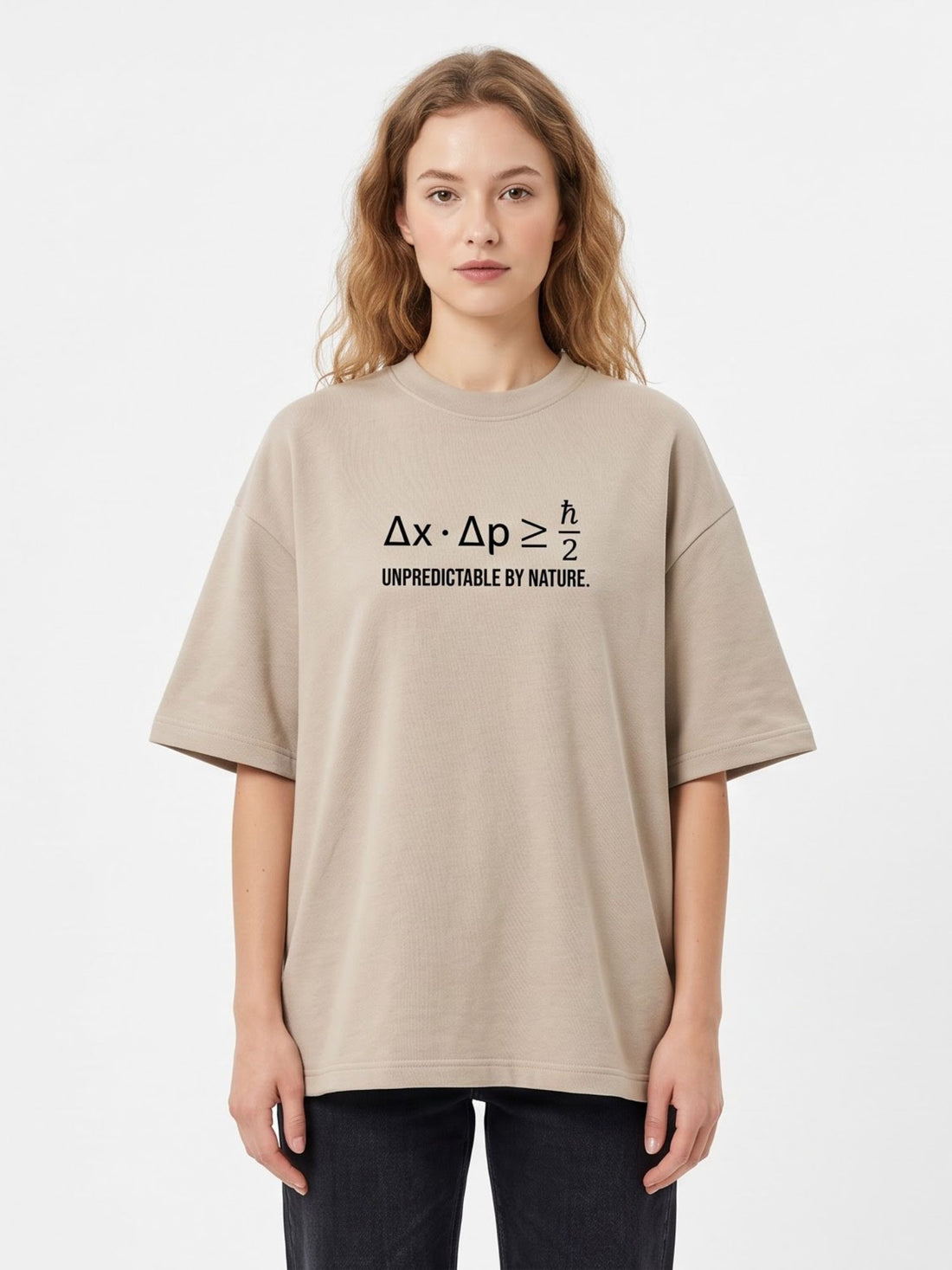 Dunbond Label Unpredictable by Nature Graphic Oversized T-Shirt for Women