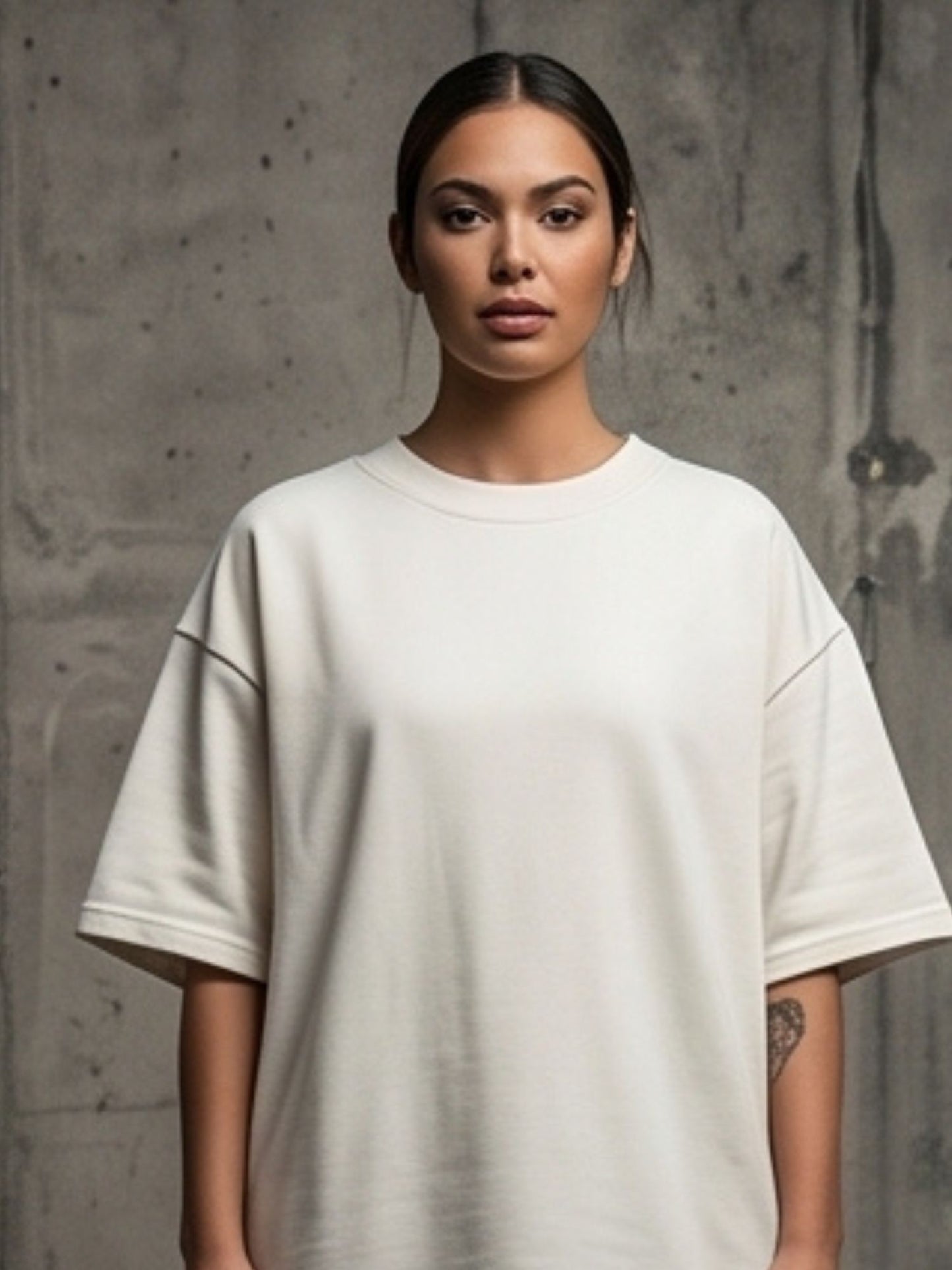 Dunbond label White Oversize T-Shirt // Back Spider print
