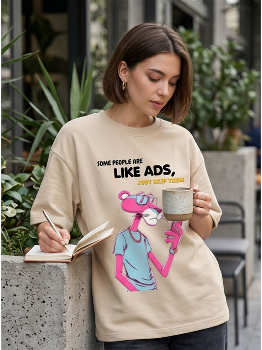 The "Skip Ad" Heavyweight Oversized Tee – French Terry (240 GSM)
