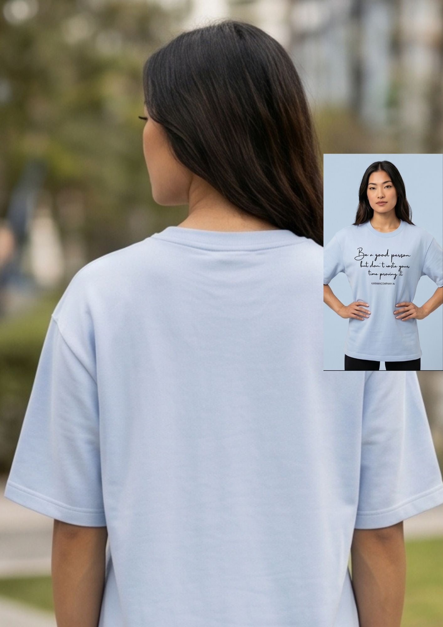 Dunbond labelOversize T-Shirt // BE A GOOD PERSON