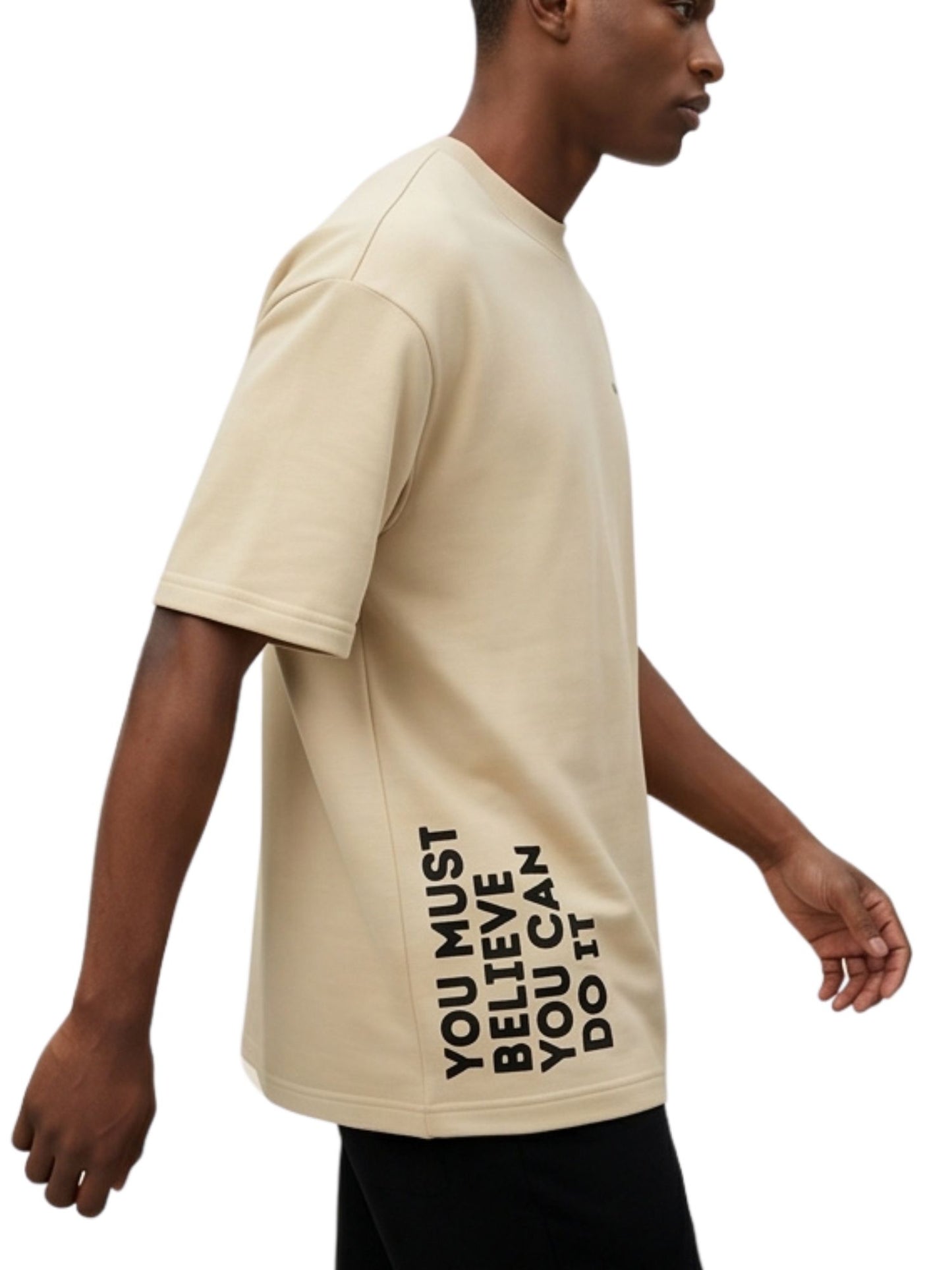 Dunbond label Oversized Colour Typography printed T-Shirt You Must belive