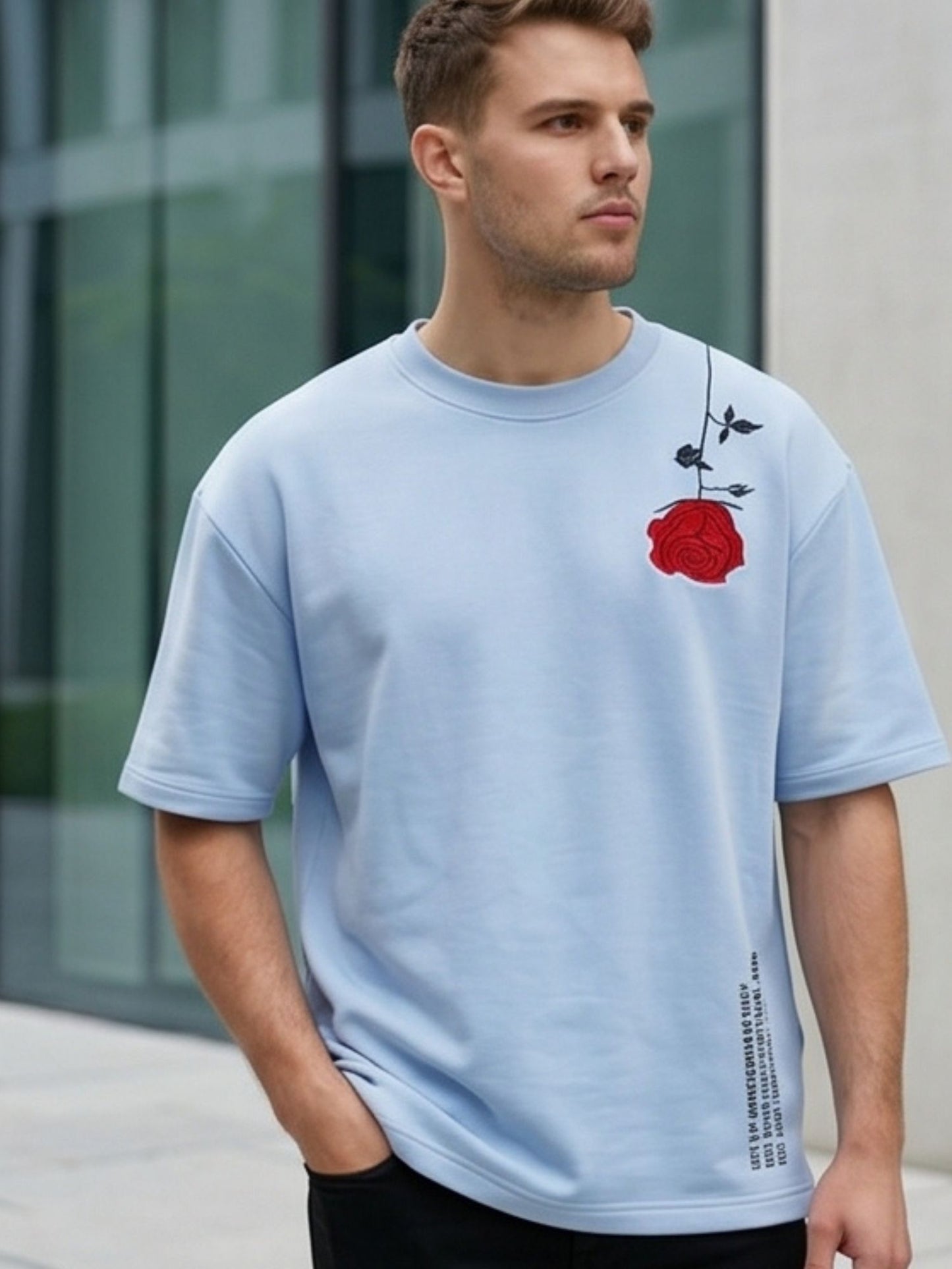Dunbond label Oversize Shakespares Garden Typography and graphic T-Shirt
