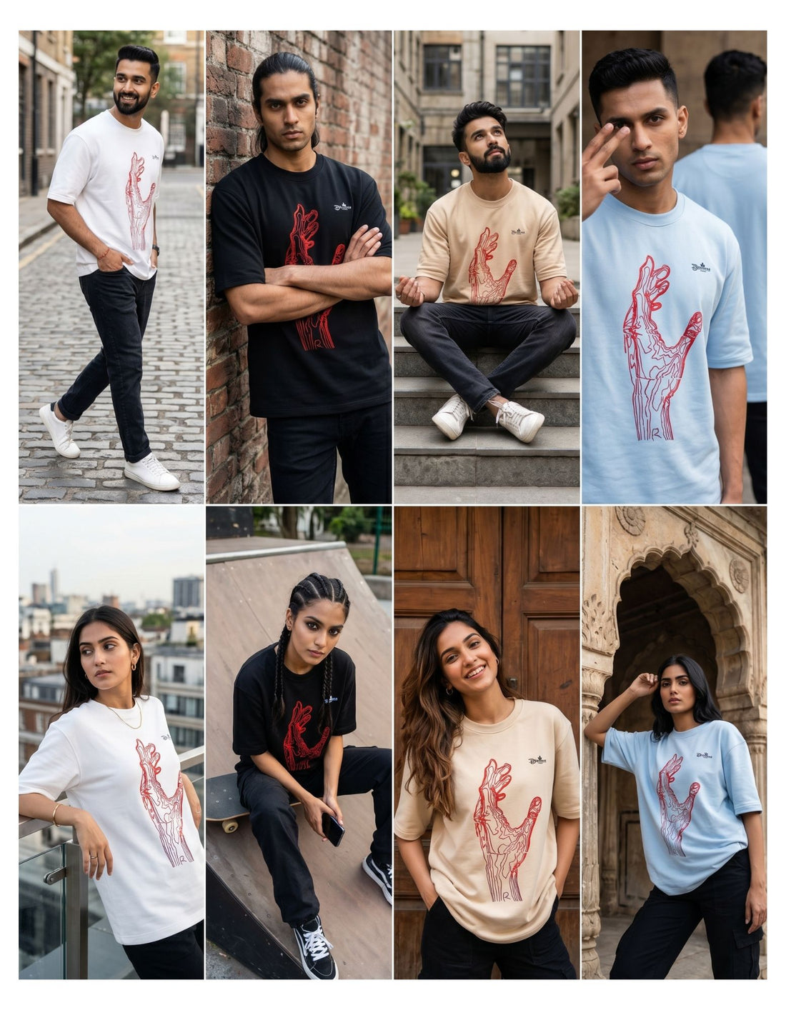 Oversize T-Shirt// Front hand graphic