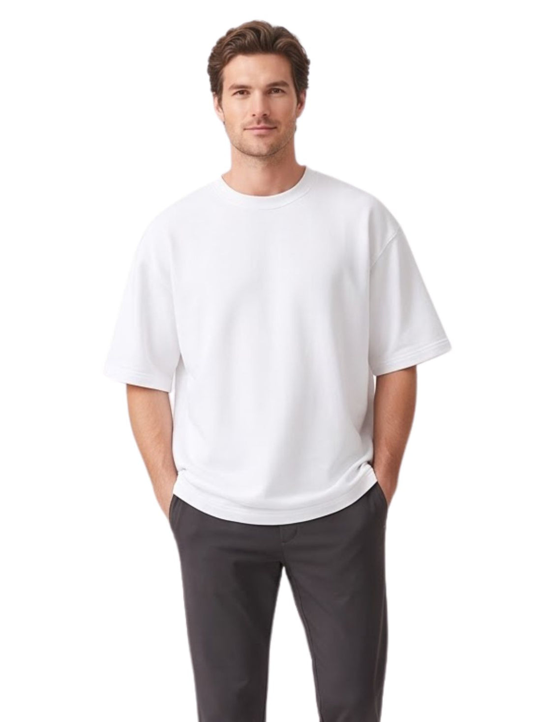Dunbond Label Men's Essential Oversized Solid T-Shirt for Male