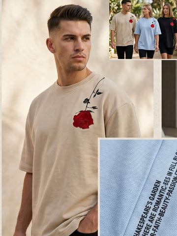 Oversize Shakespares Garden Typography and graphic T-Shirt