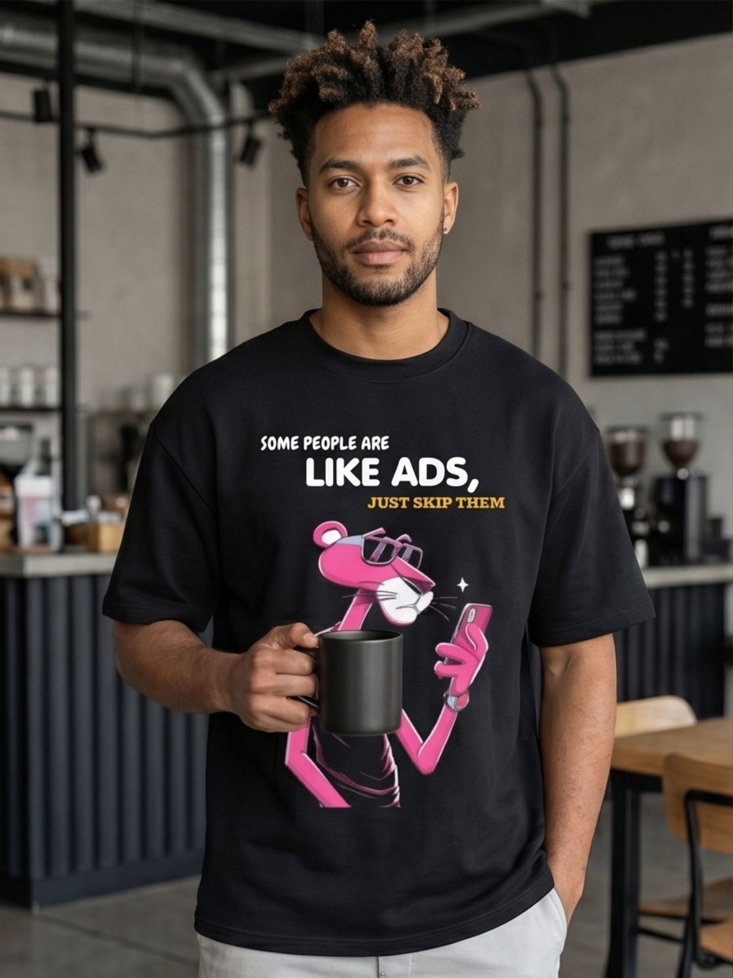 The "Skip Ad" Heavyweight Oversized Tee – French Terry (240 GSM)