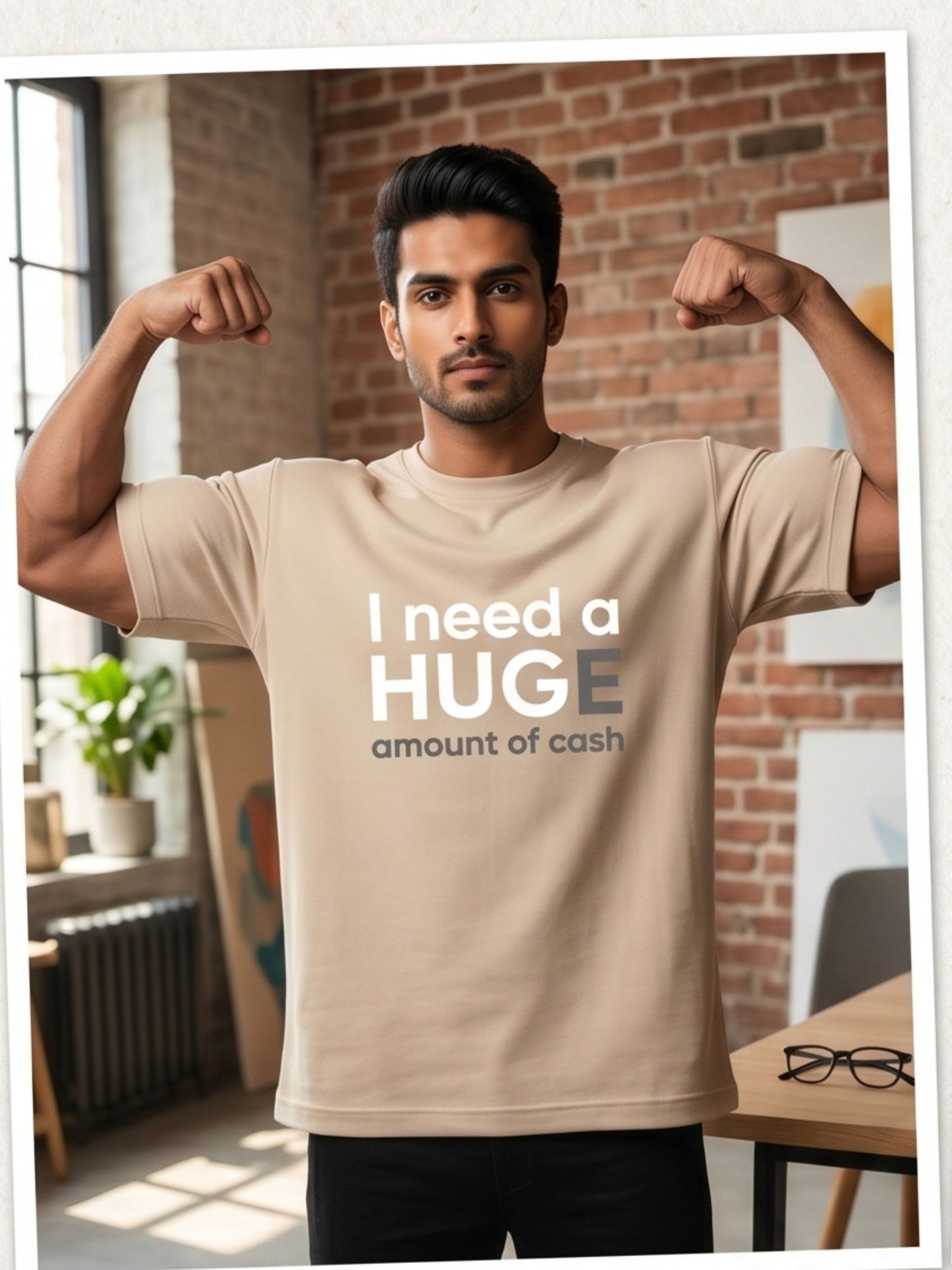 The "Huge Cash" Oversized Heavyweight Tee