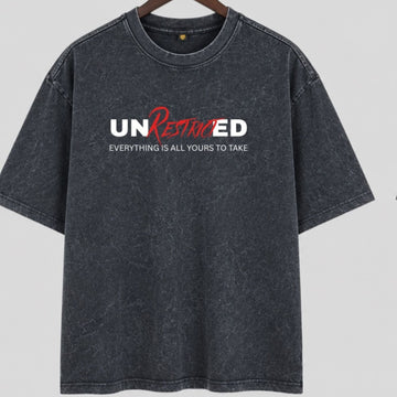 Unrestricted Acid Wash Oversized T-Shirt – Black
