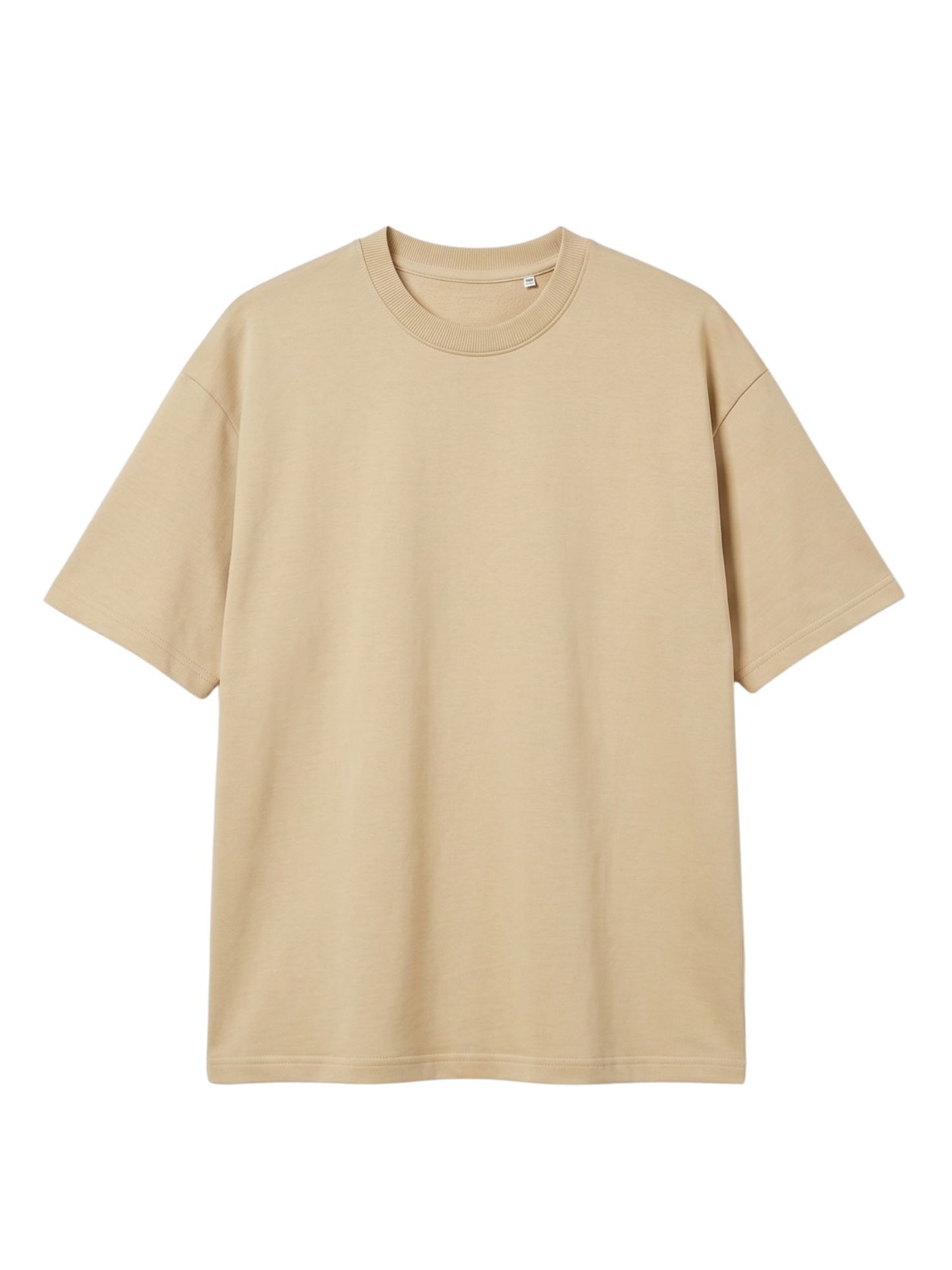 Dunbond label Beige and Pastel Blue T-Shirt// New // Solid plain