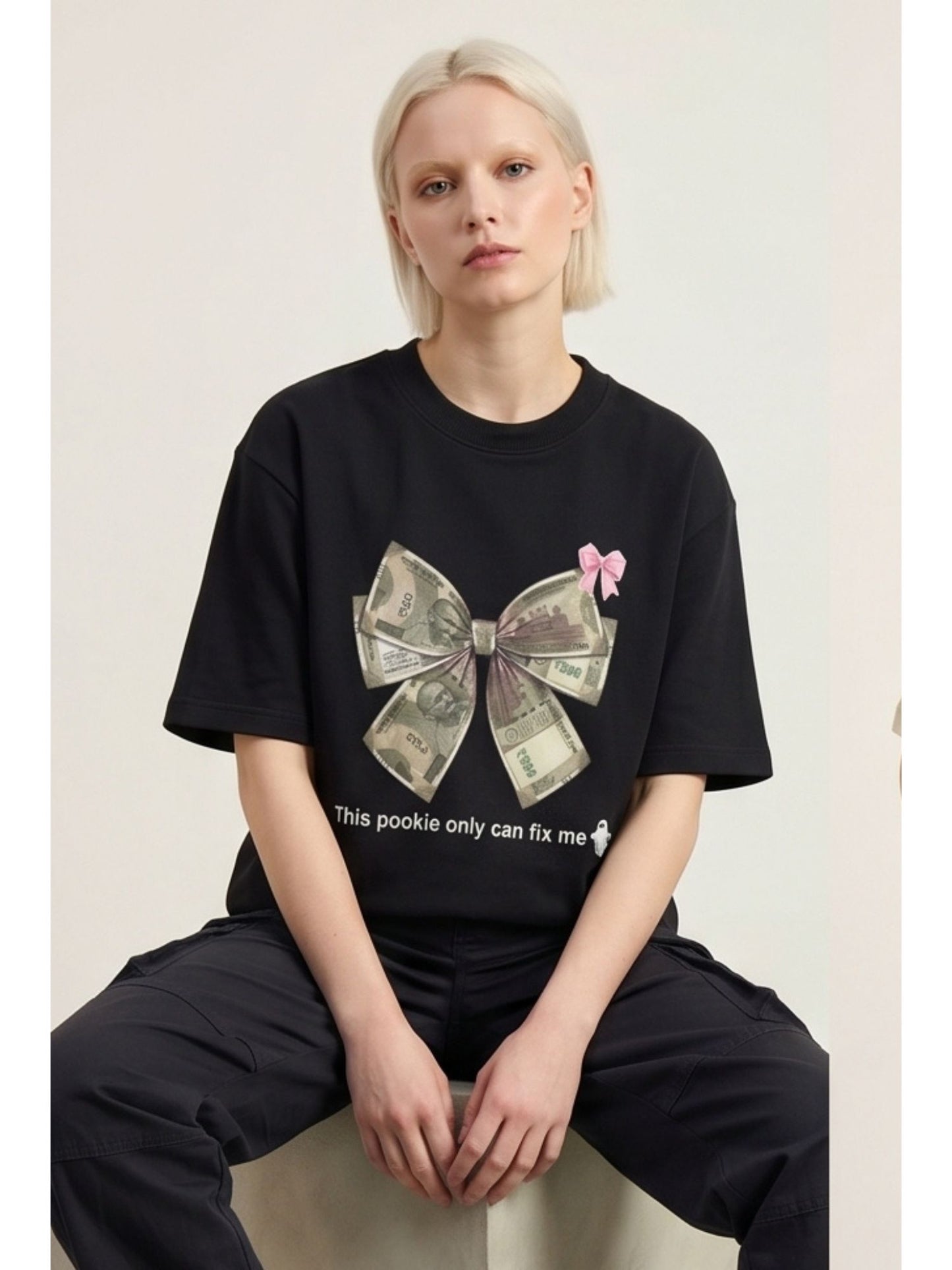 The "Money Bow" Oversized Heavyweight Tee