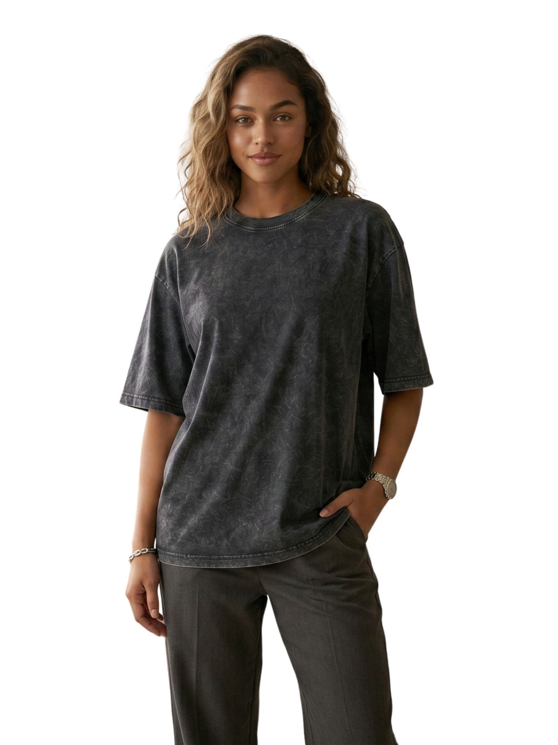 Dunbond Label "Ace of Spades" Graphic Acid Washed Oversized T-Shirt Unisex