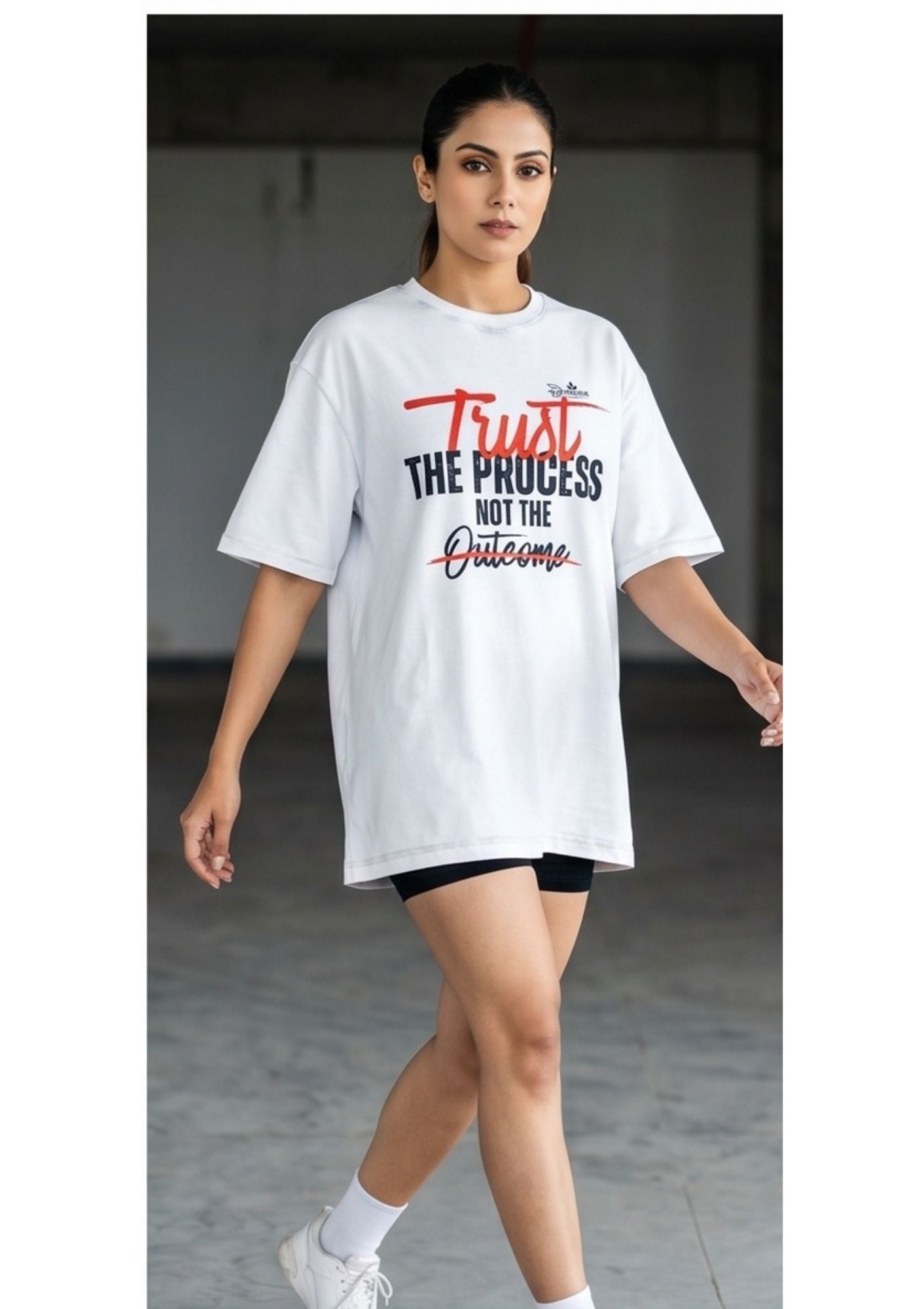 Dunbond label BLack Oversize T-Shirt// trust the process// typography
