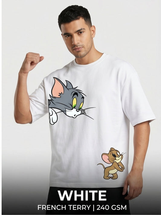 The "Tom & Jerry Peek-a-Boo" Oversized Heavyweight Tee