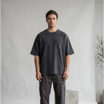 Scars Oversized Acid Wash Graphic T-Shirt