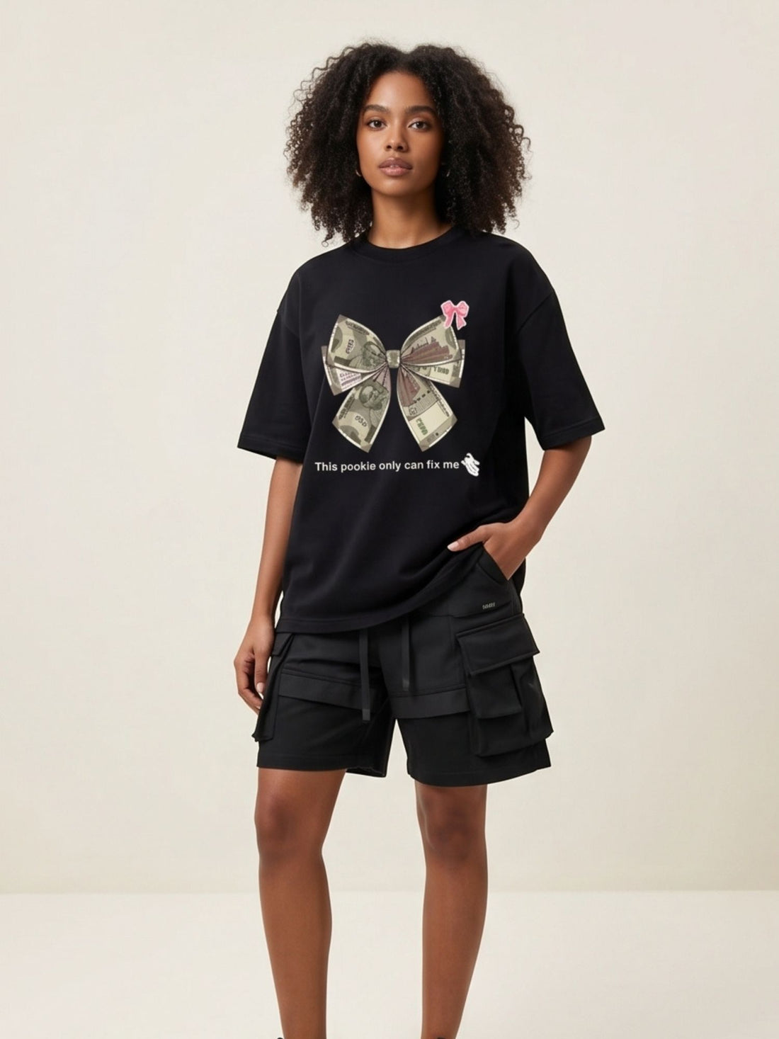 The "Money Bow" Oversized Heavyweight Tee