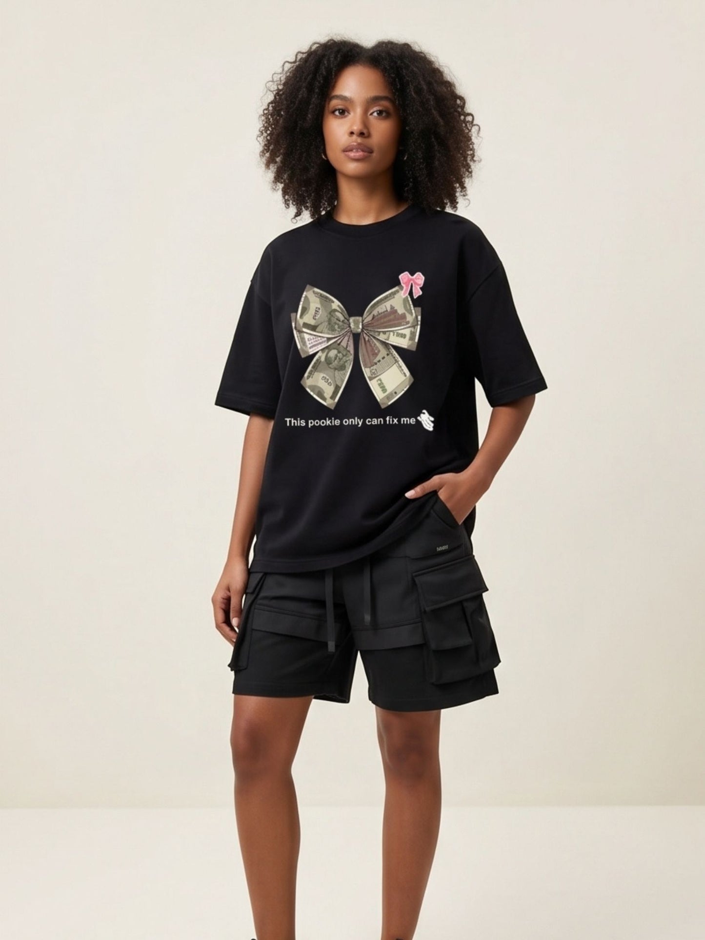 The "Money Bow" Oversized Heavyweight Tee