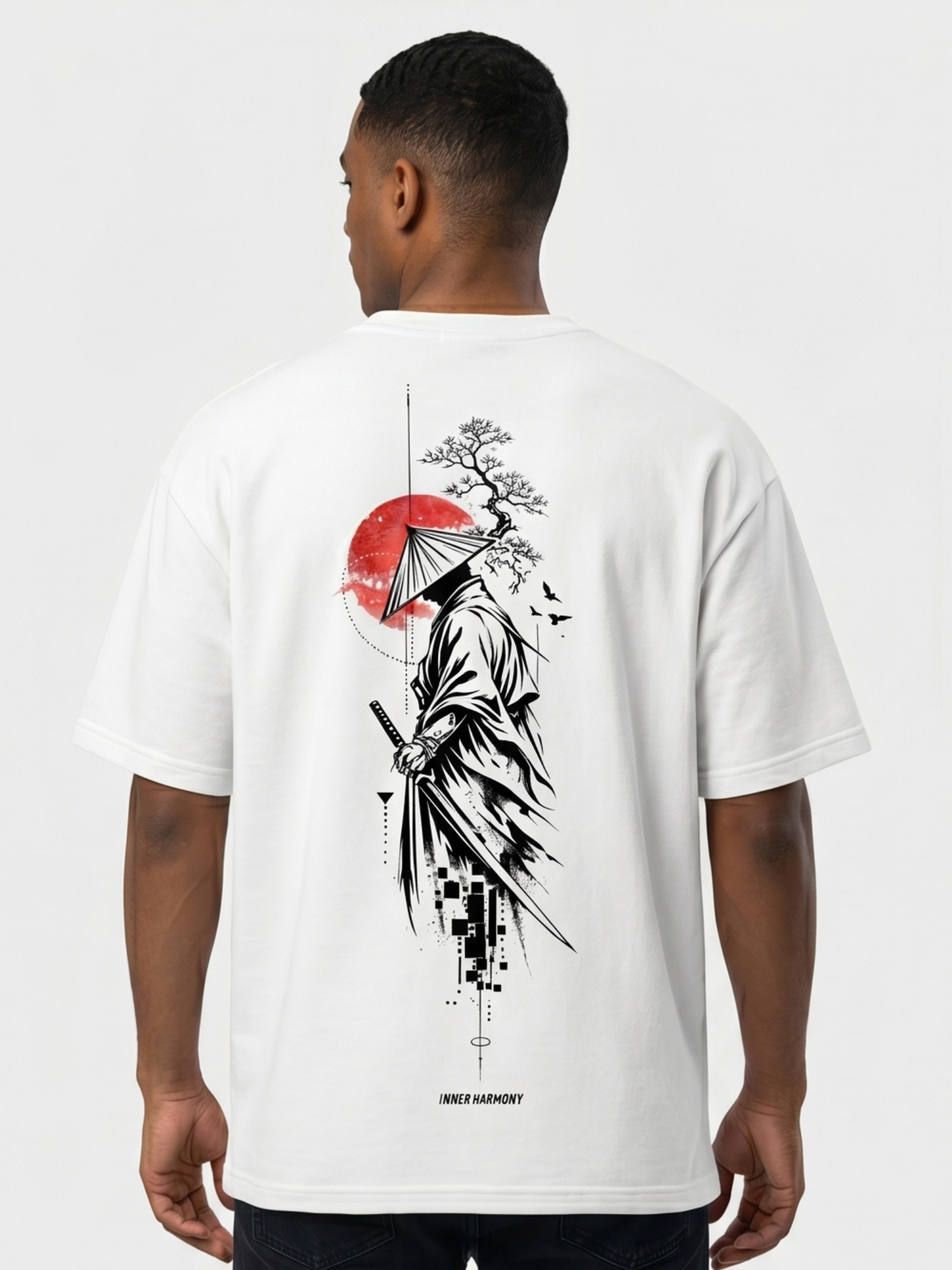 DUnbond label White Oversize T-Shirt Graphic Design