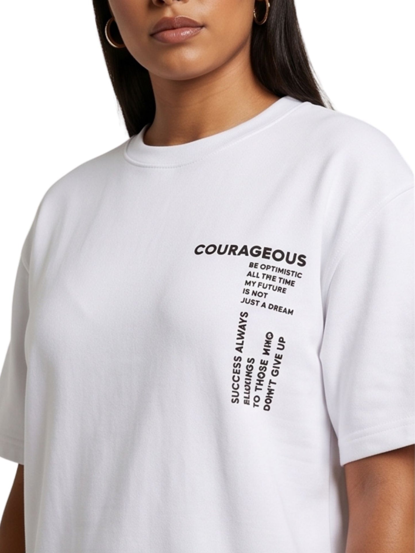 Dunbond label Oversized Colour Typography printed T-Shirt You Must belive