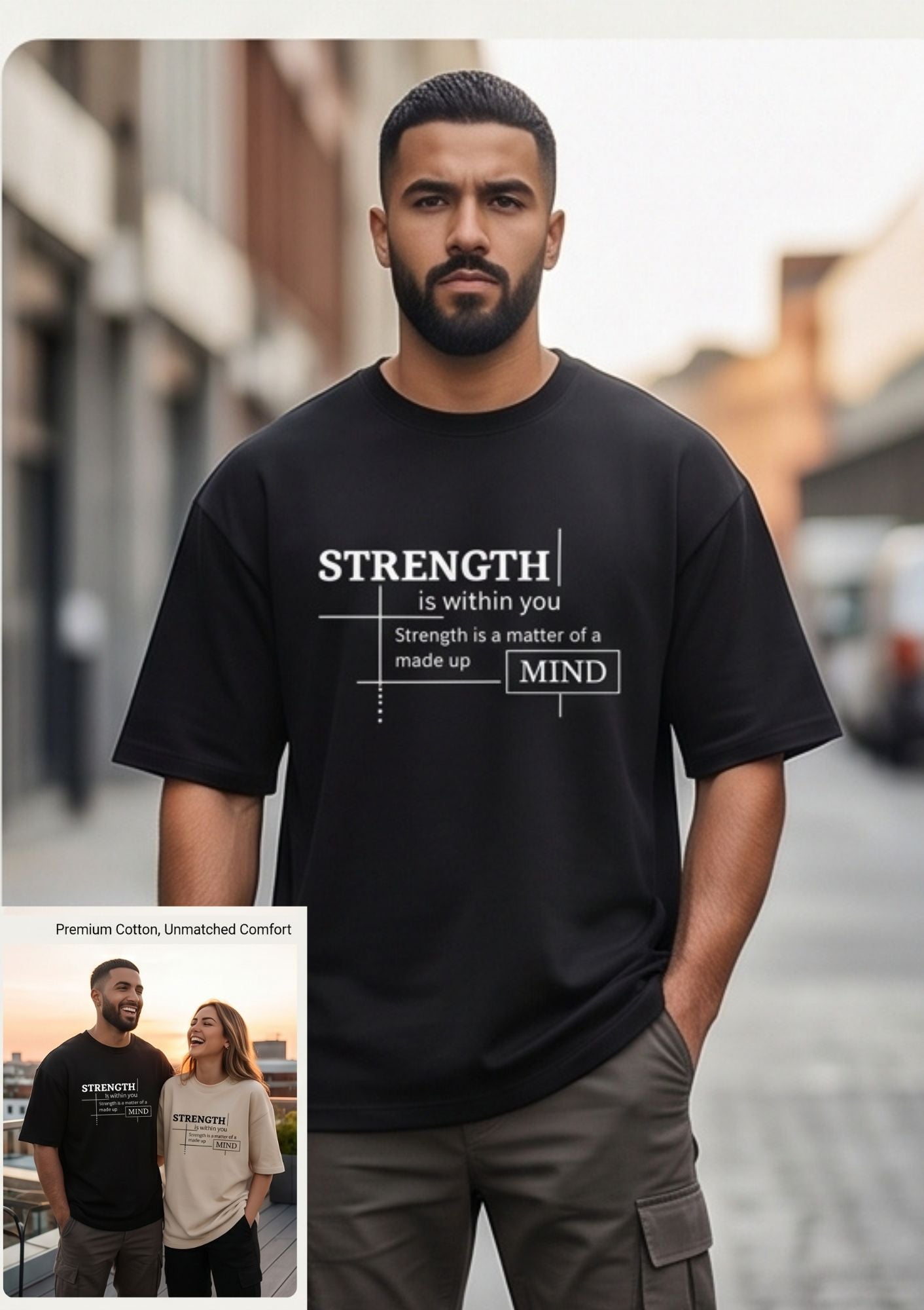 Dunbond label Oversize T-Shirt // STRENGTH