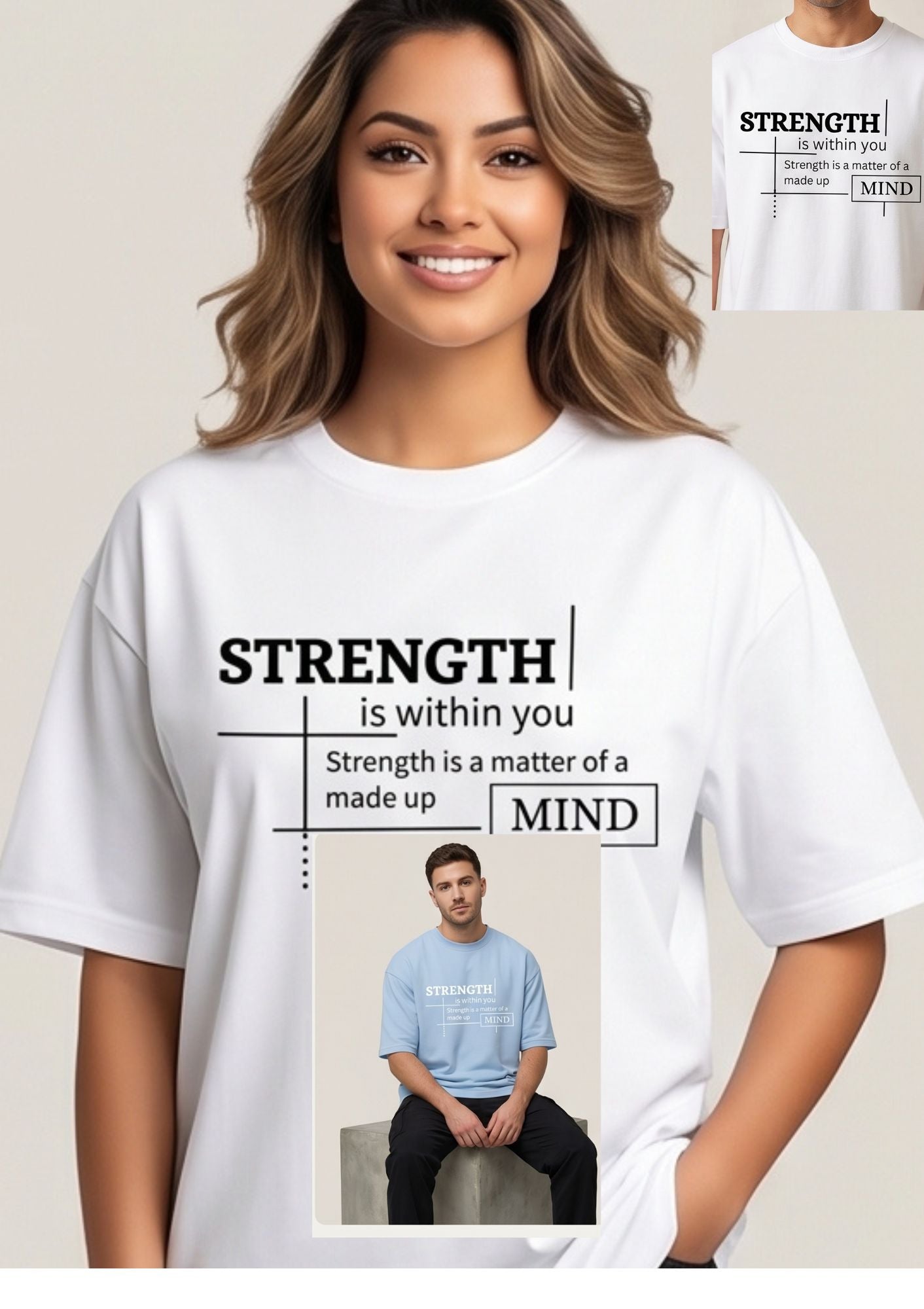 Dunbond label Oversize T-Shirt // STRENGTH